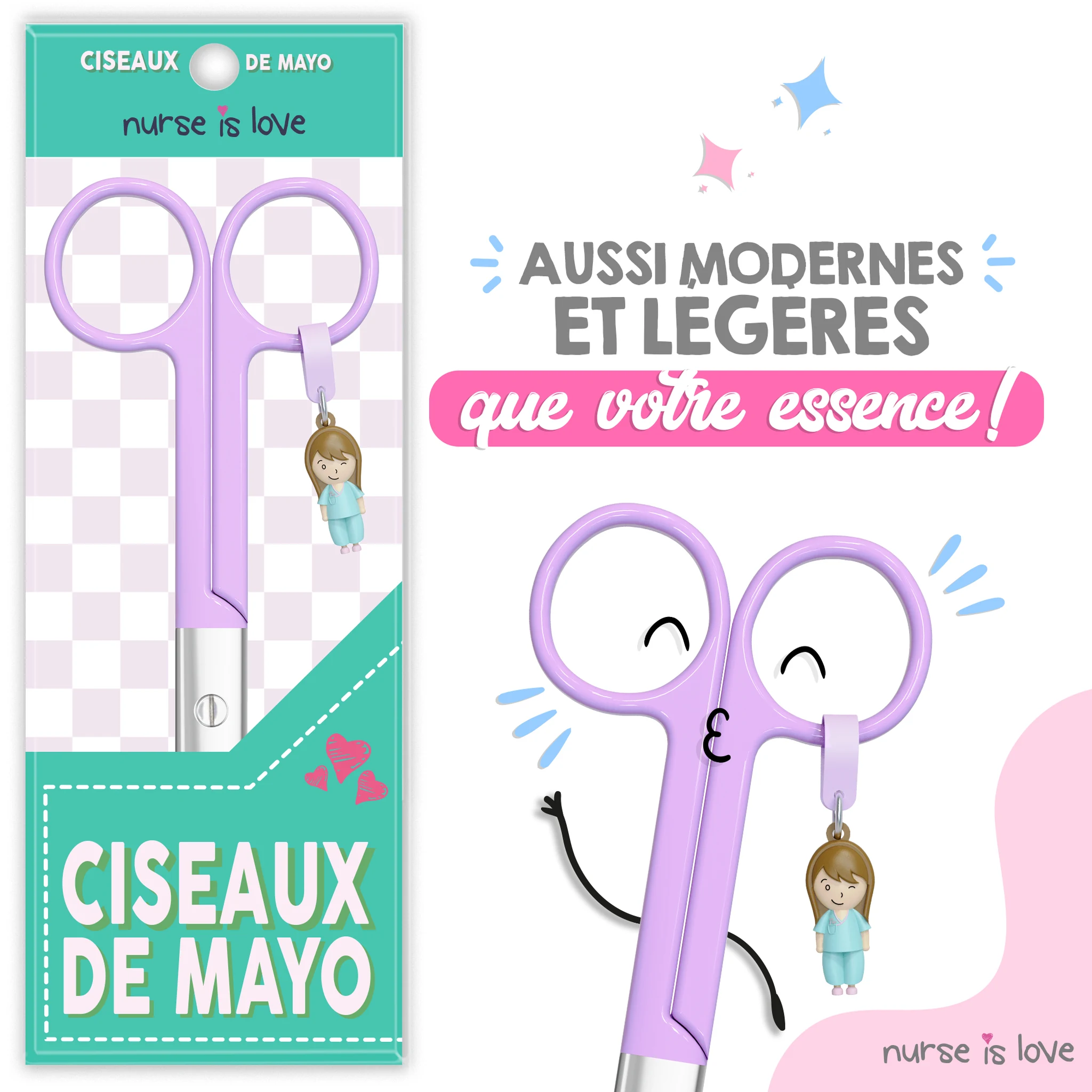 Ciseaux d’Infirmier à Bec de Canard Violets