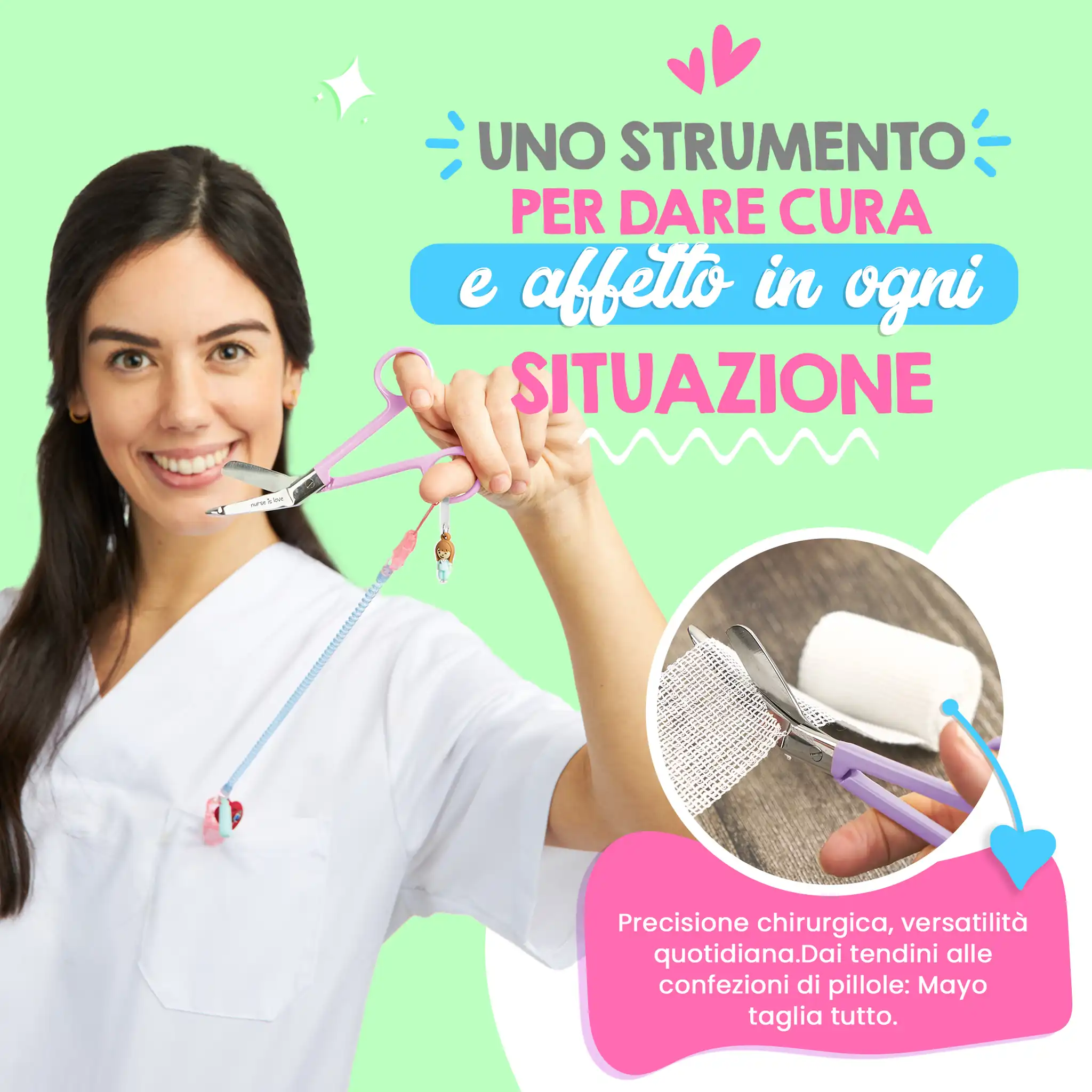 Forbici Infermieristiche Pico di Pato Viola