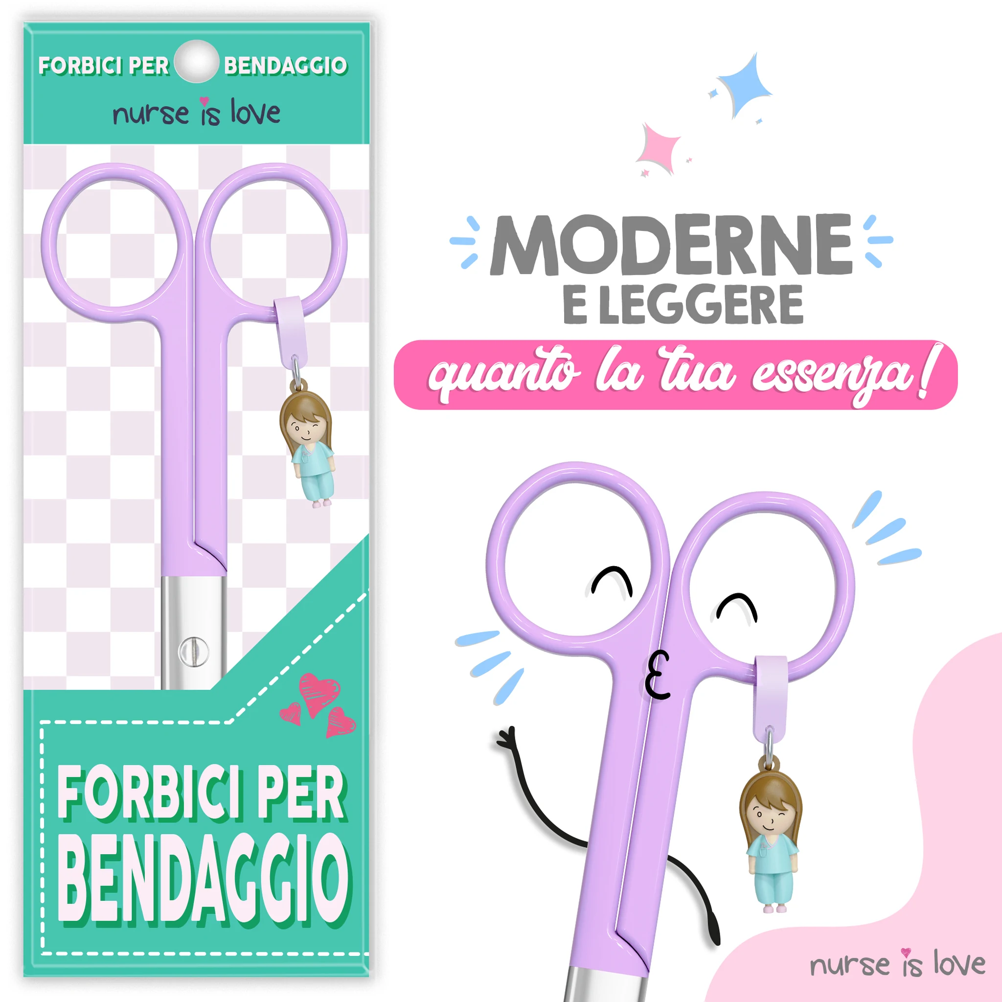 Forbici Infermieristiche Pico di Pato Viola