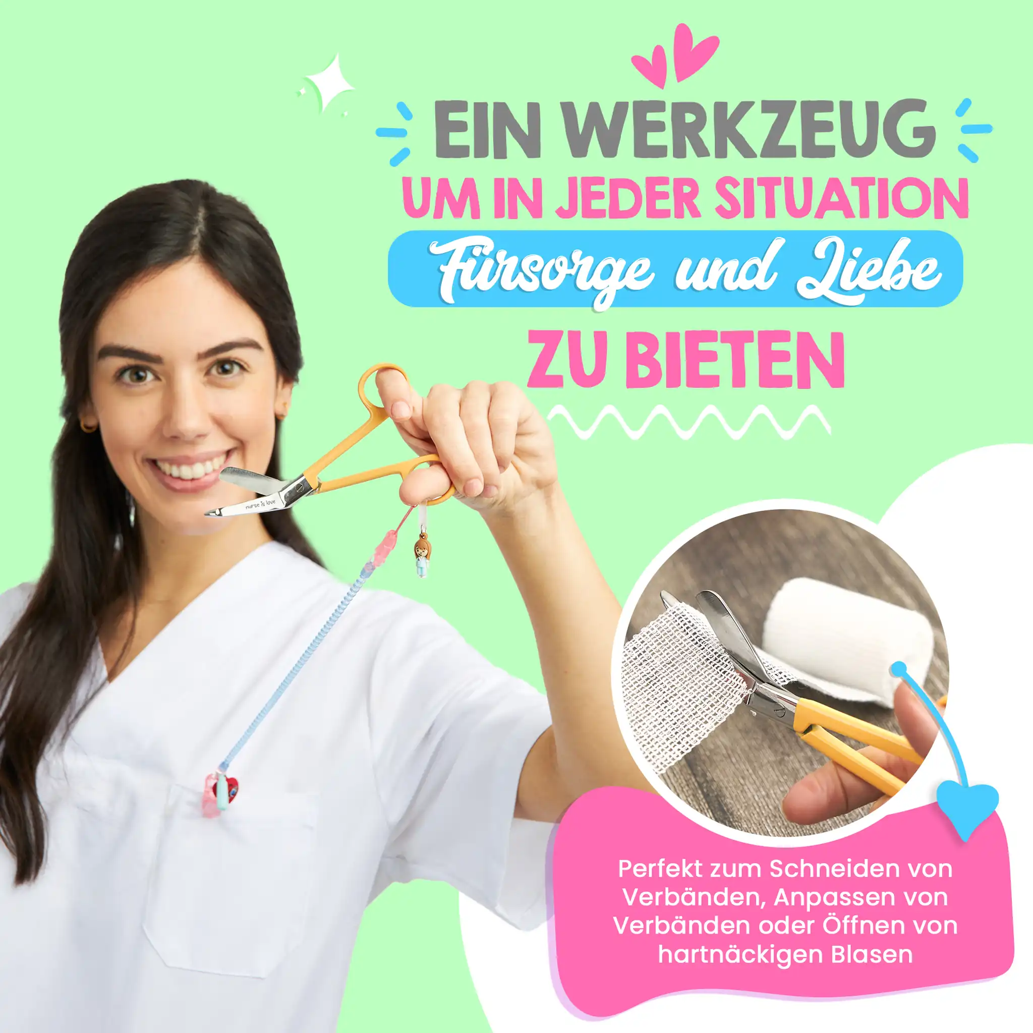 Krankenschwester-Schere mit gelber Entenspitze
