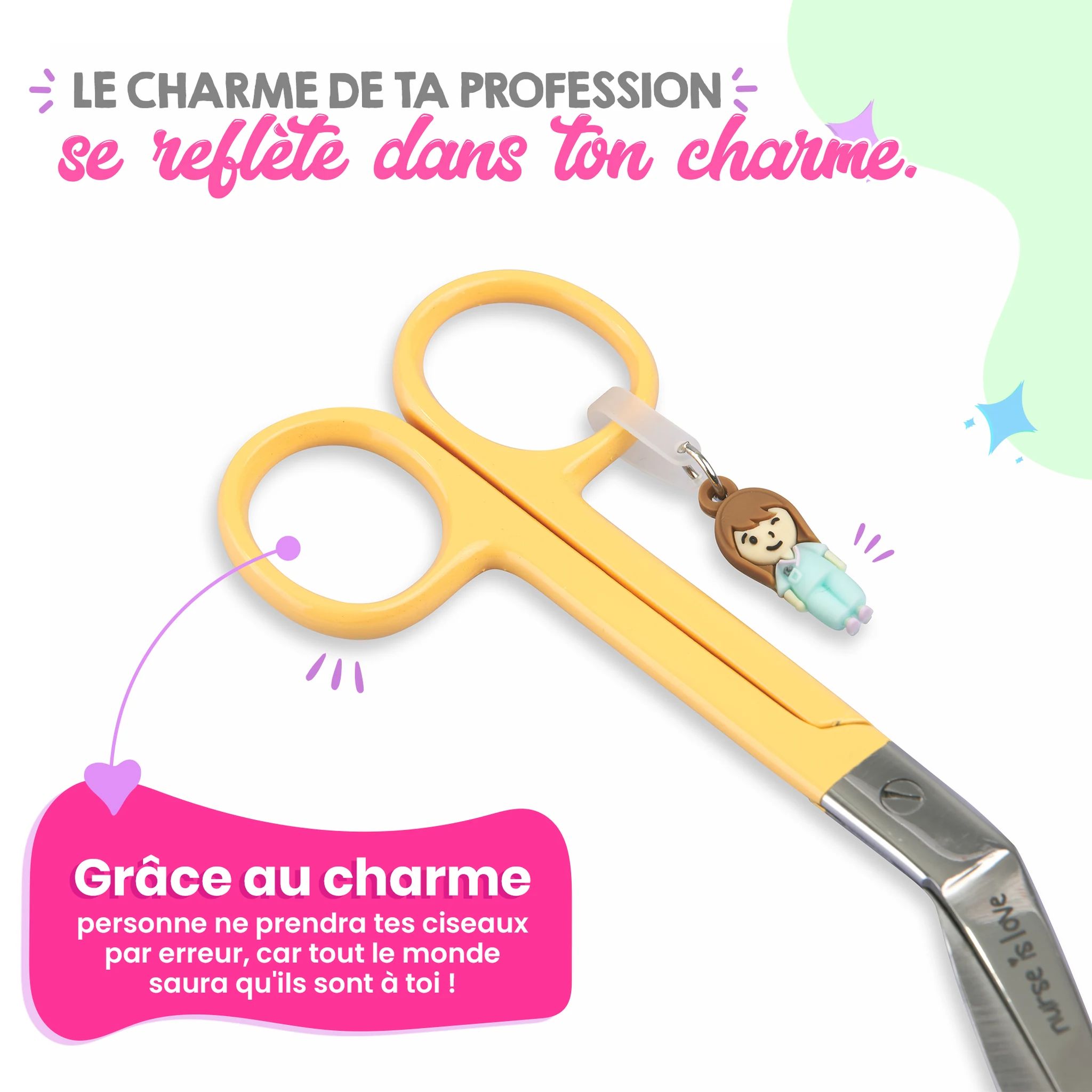 Ciseaux d’Infirmier à Bec de Canard Jaunes
