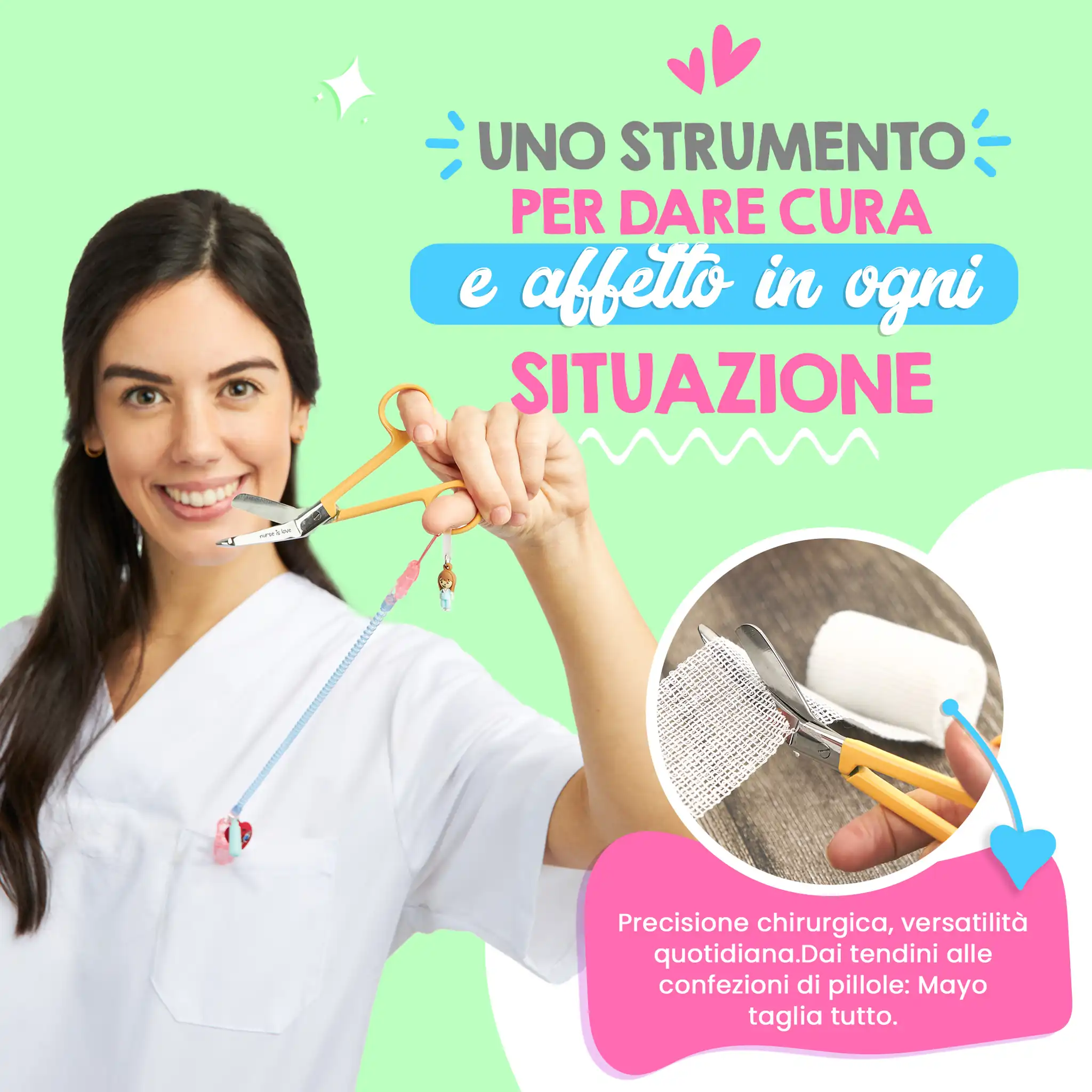Forbici Infermieristiche Pico di Pato Gialle 
