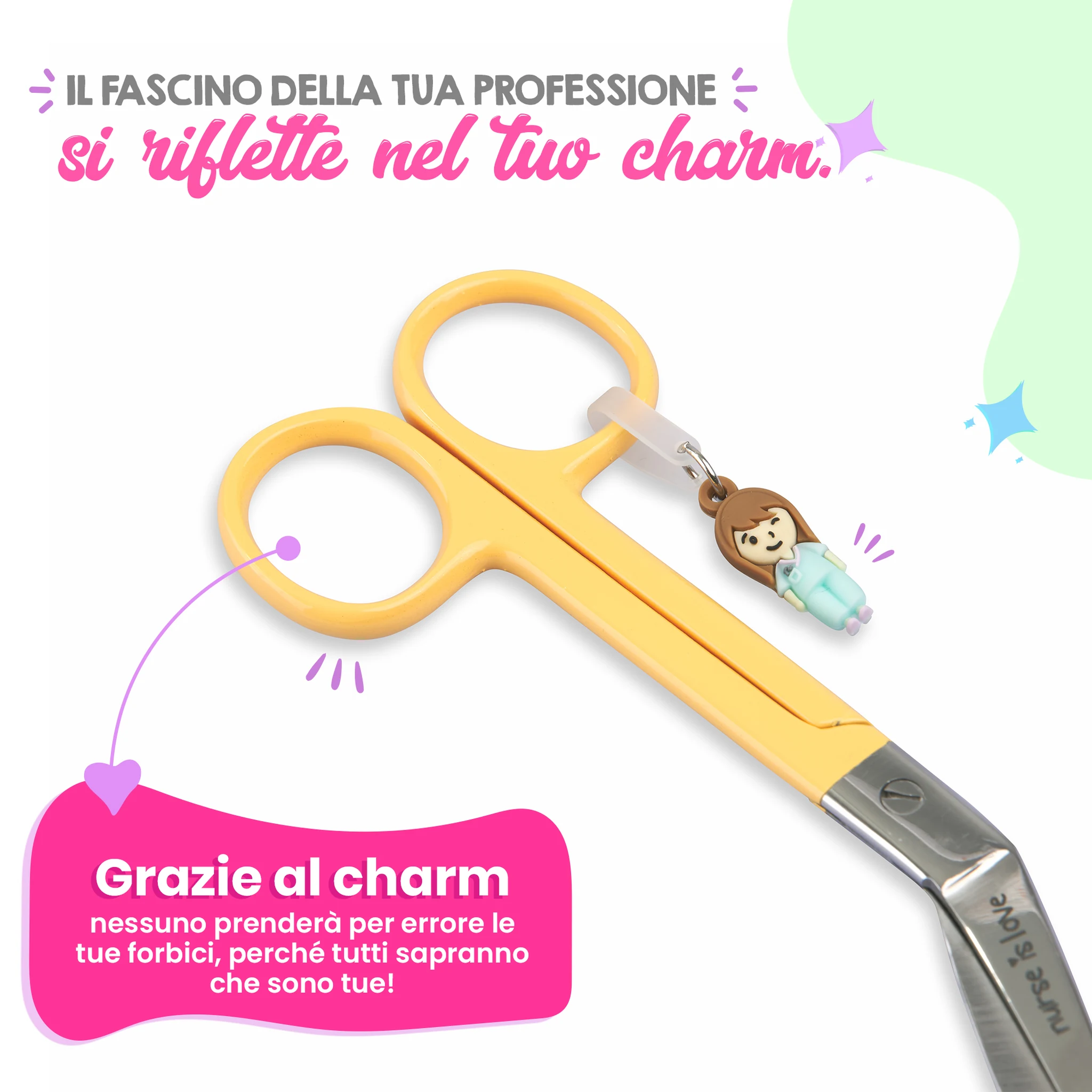 Forbici Infermieristiche Pico di Pato Gialle 