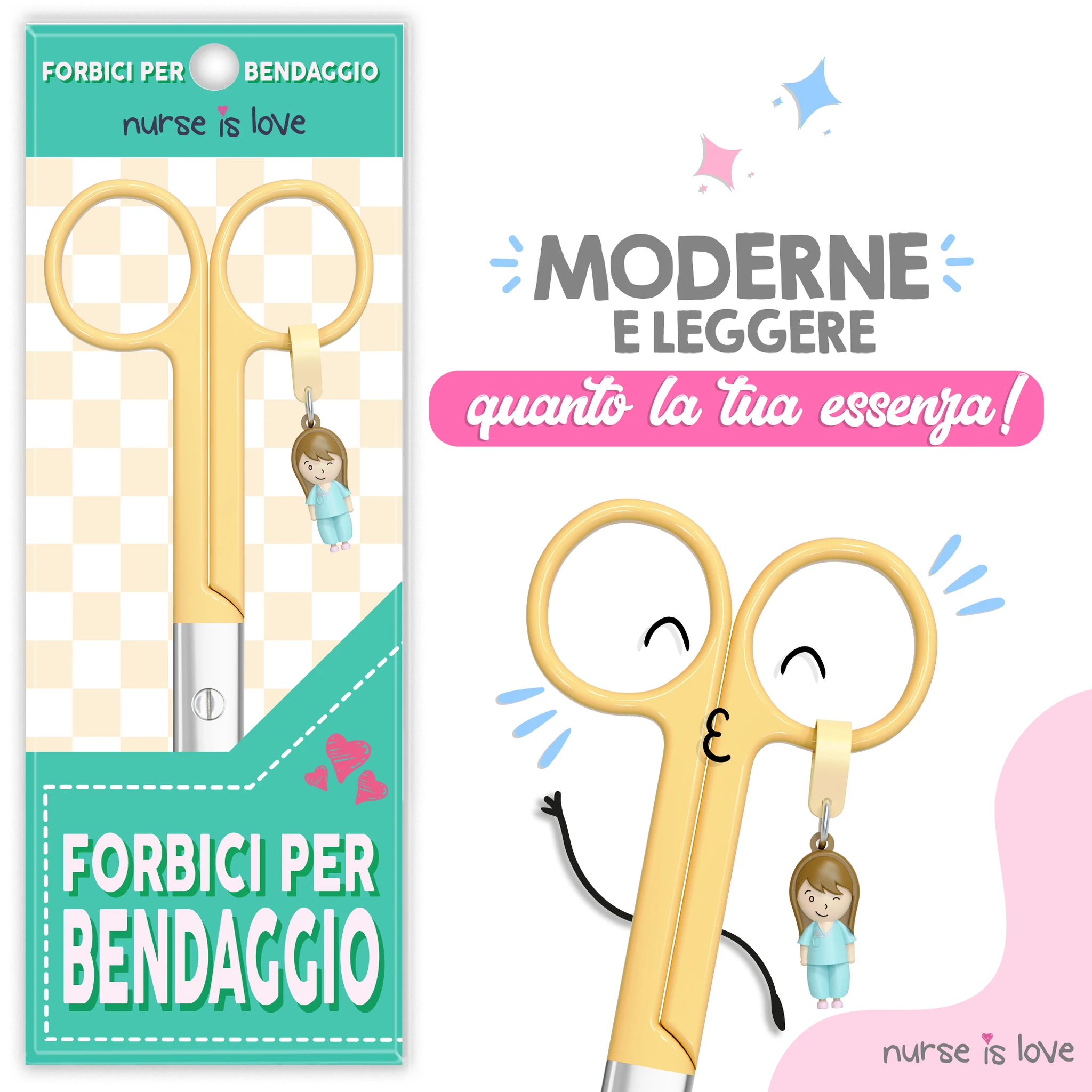 Forbici Infermieristiche Pico di Pato Gialle 