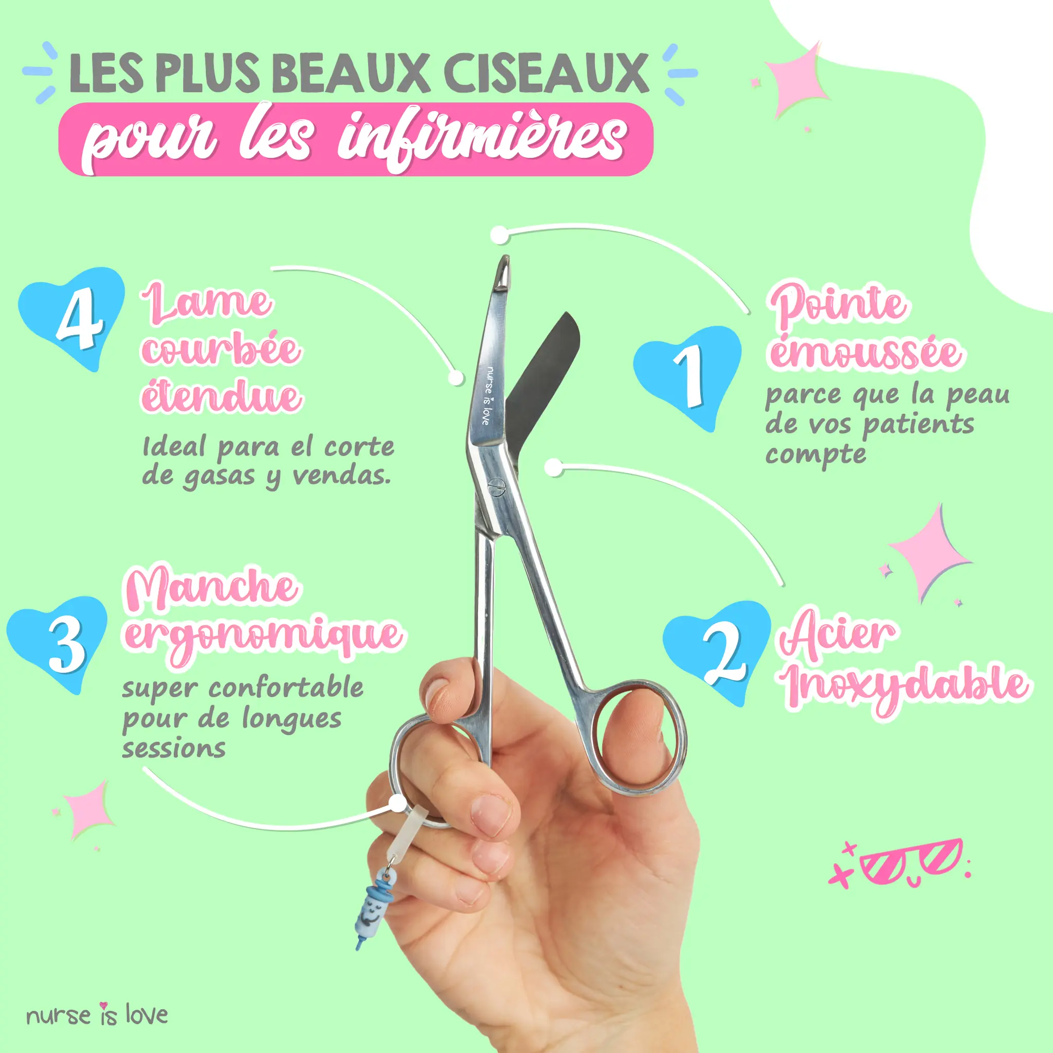 Ciseaux d’Infirmier à Bec de Canard