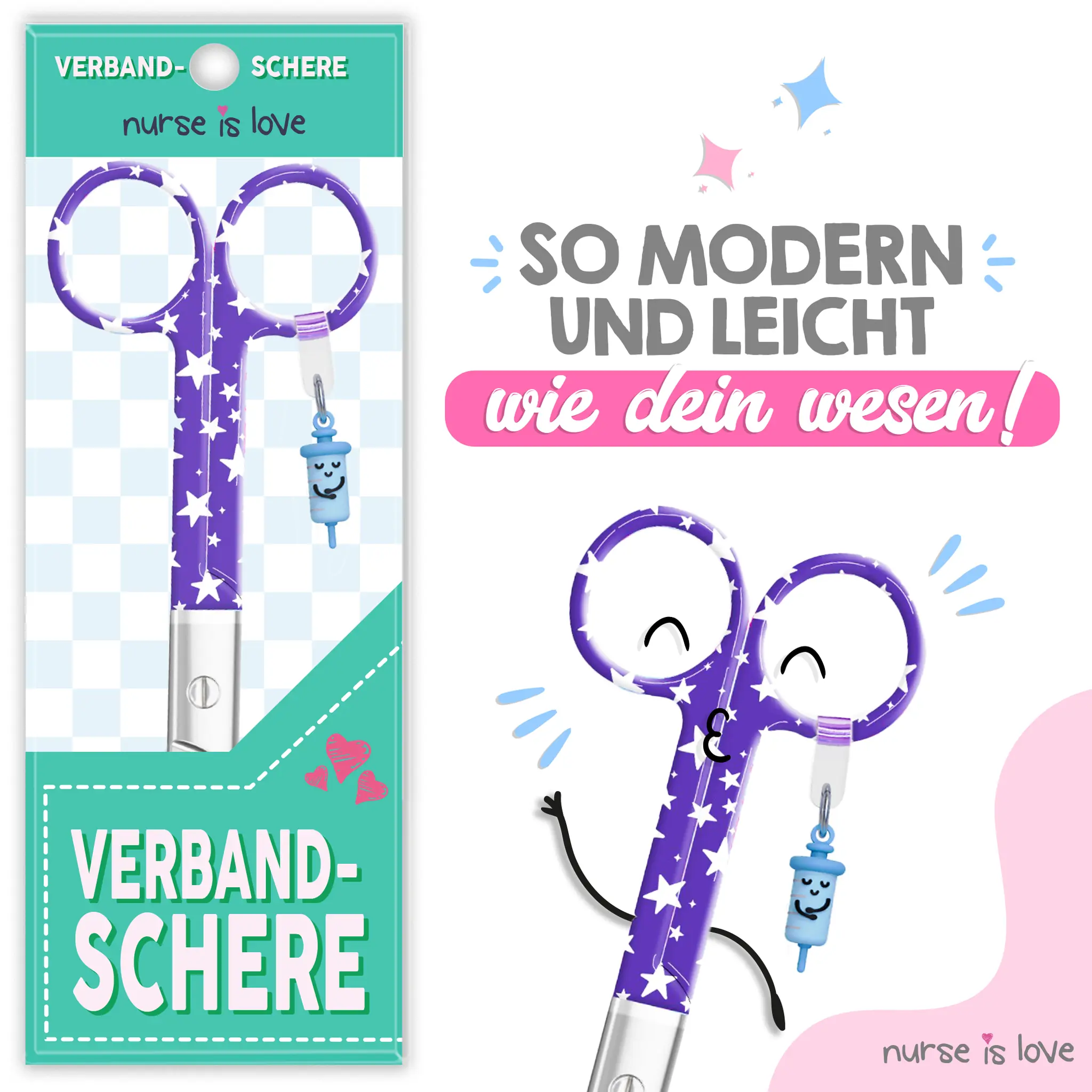 Pflege Schere Entenschnabel Blaue Sterne