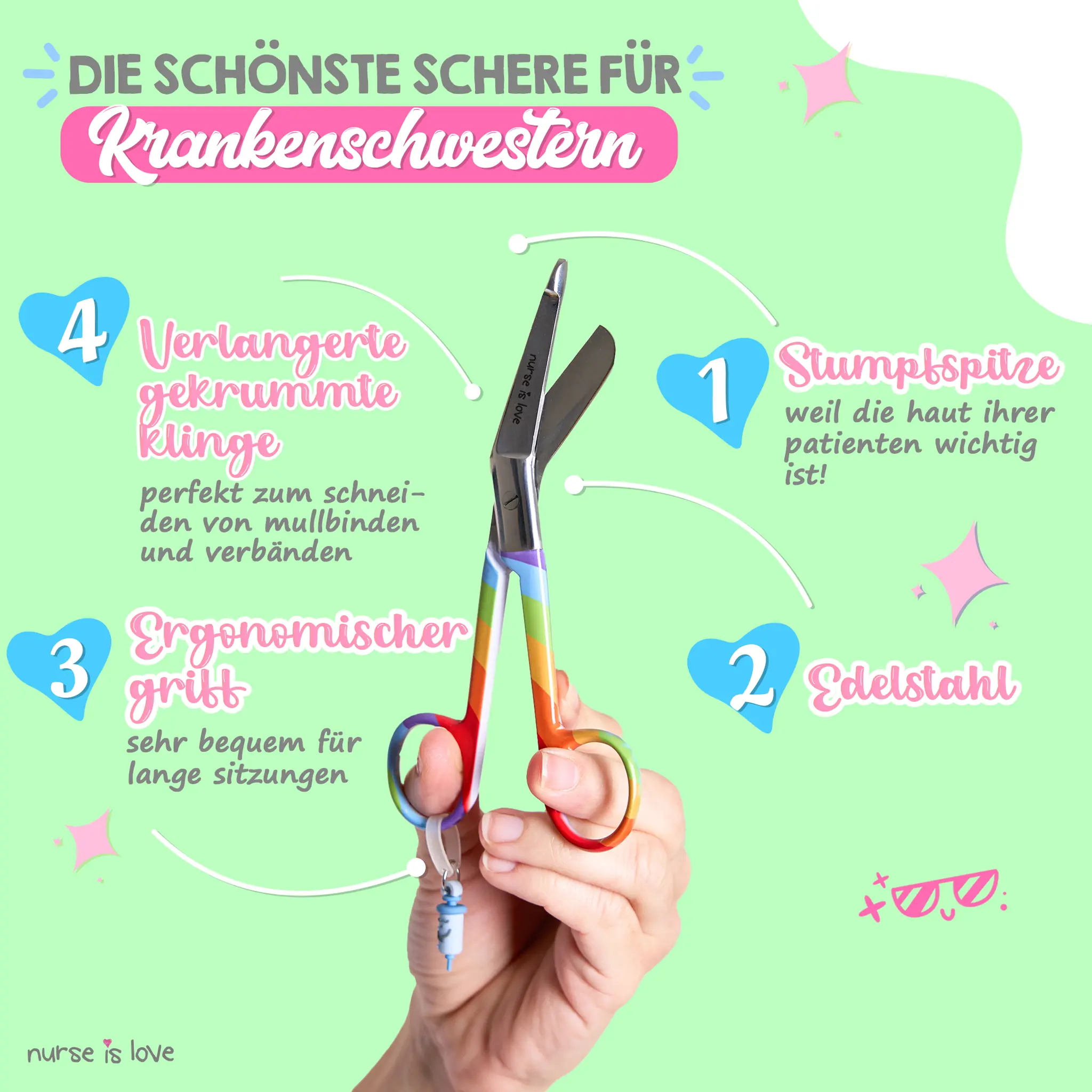 Pflege Schere Entenschnabel LGBT