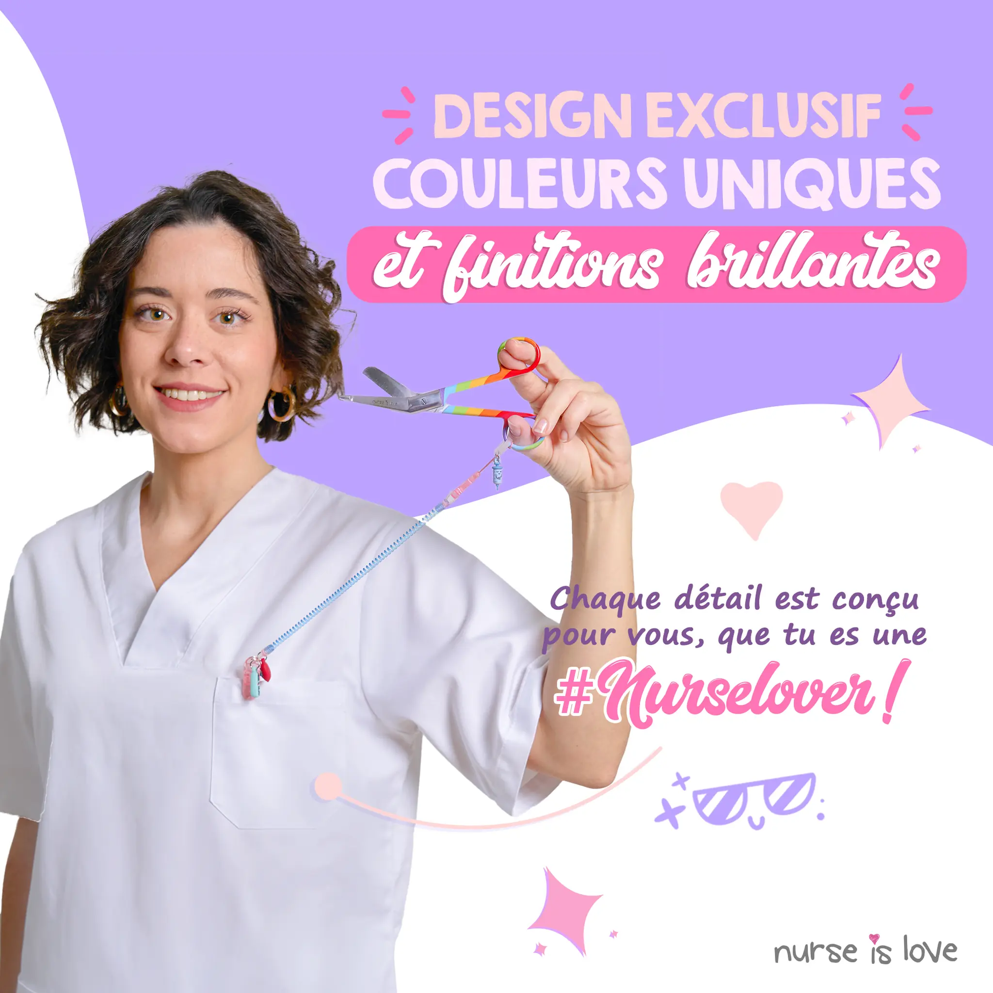 Ciseaux Infirmiers Bec de Canard LGBT