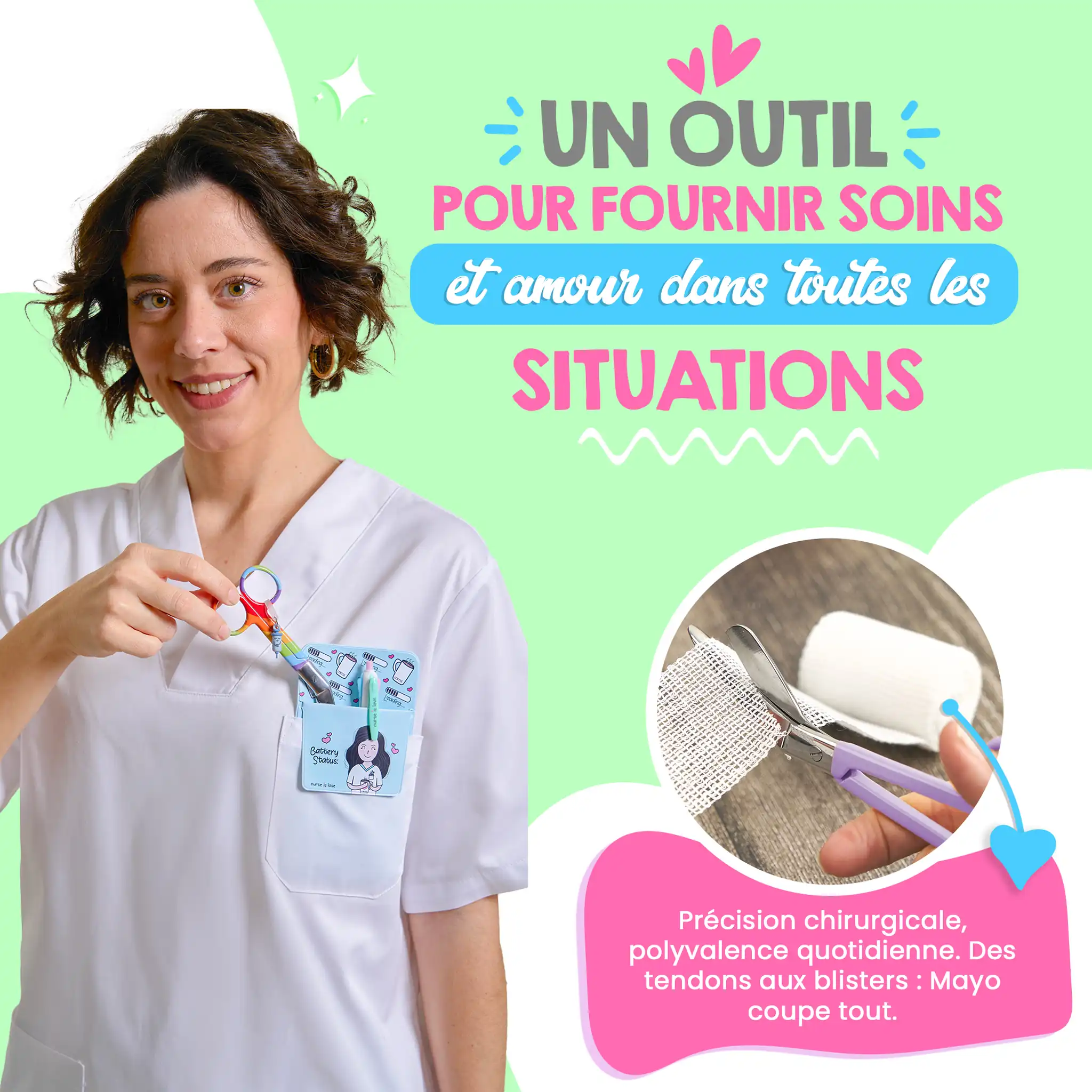 Ciseaux Infirmiers Bec de Canard LGBT