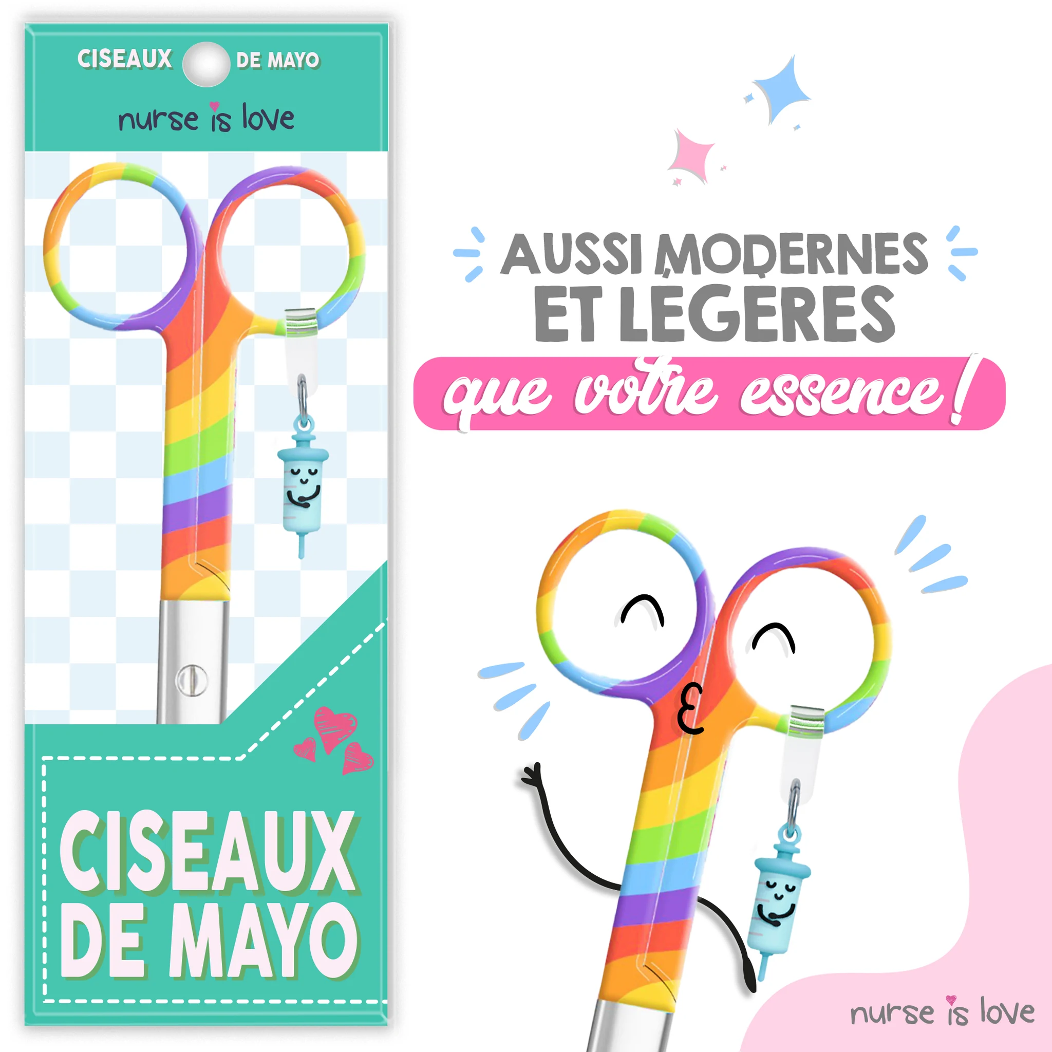 Ciseaux Infirmiers Bec de Canard LGBT