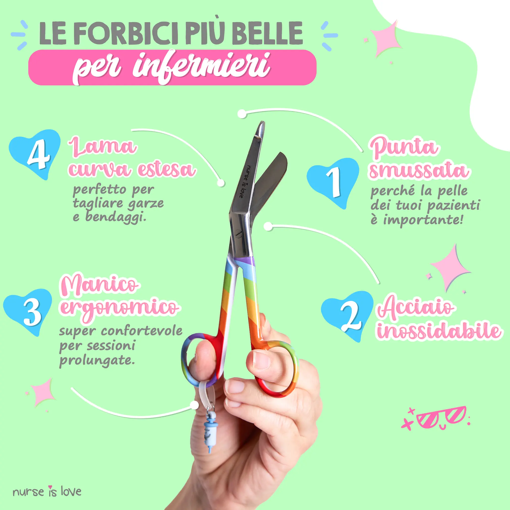 Forbici da Infermieristica a Becco d’Anatra LGBT