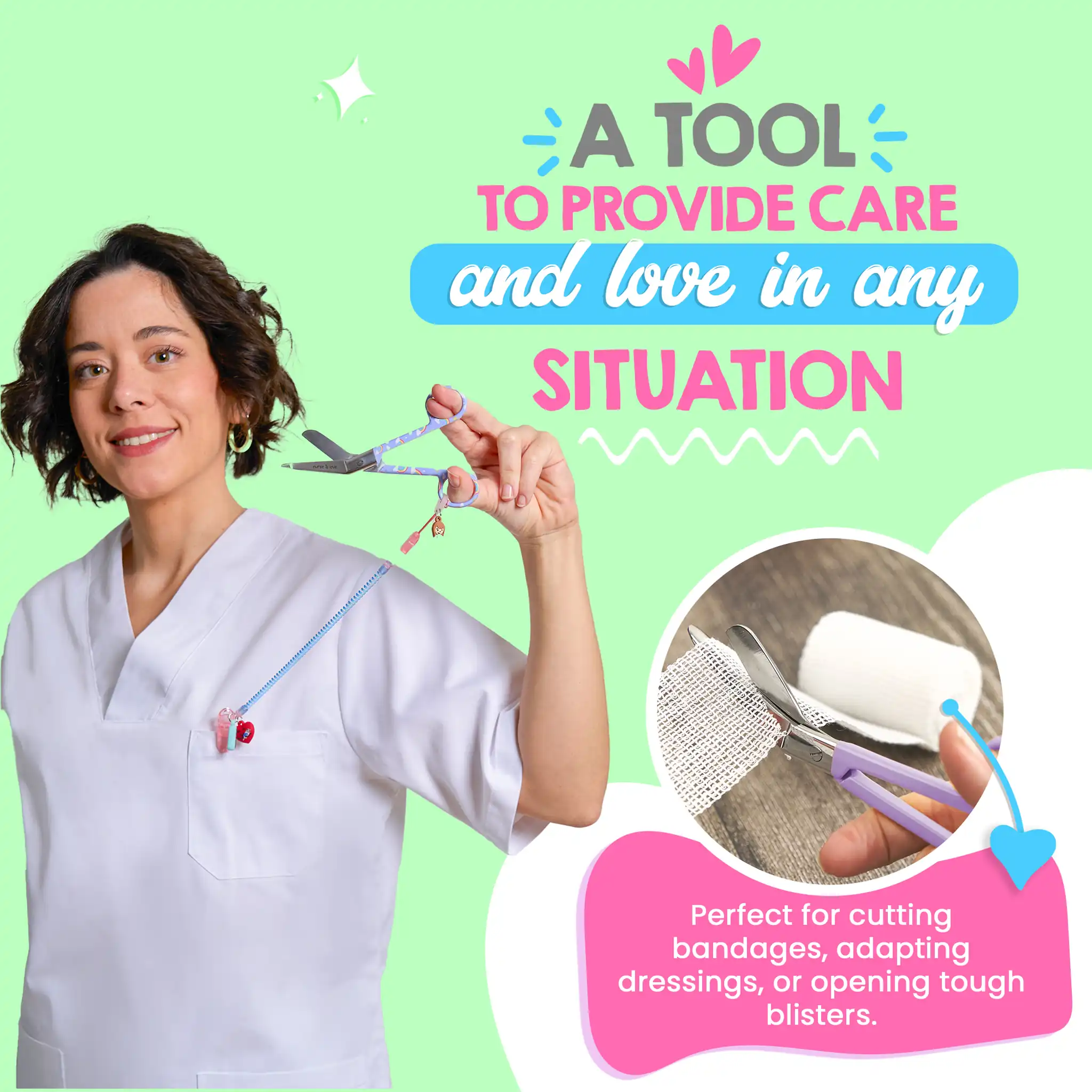 Nursing Rainbow Duckbill Scissors