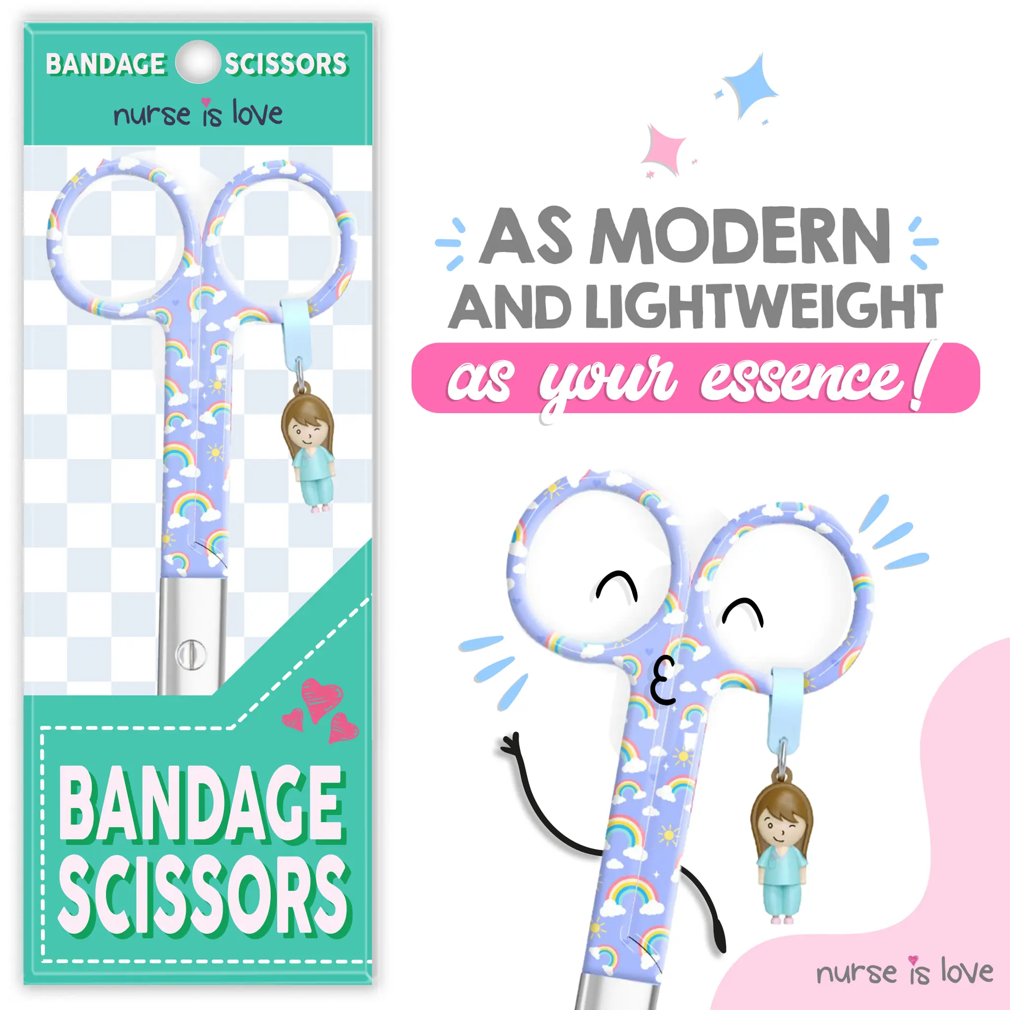 Nursing Rainbow Duckbill Scissors
