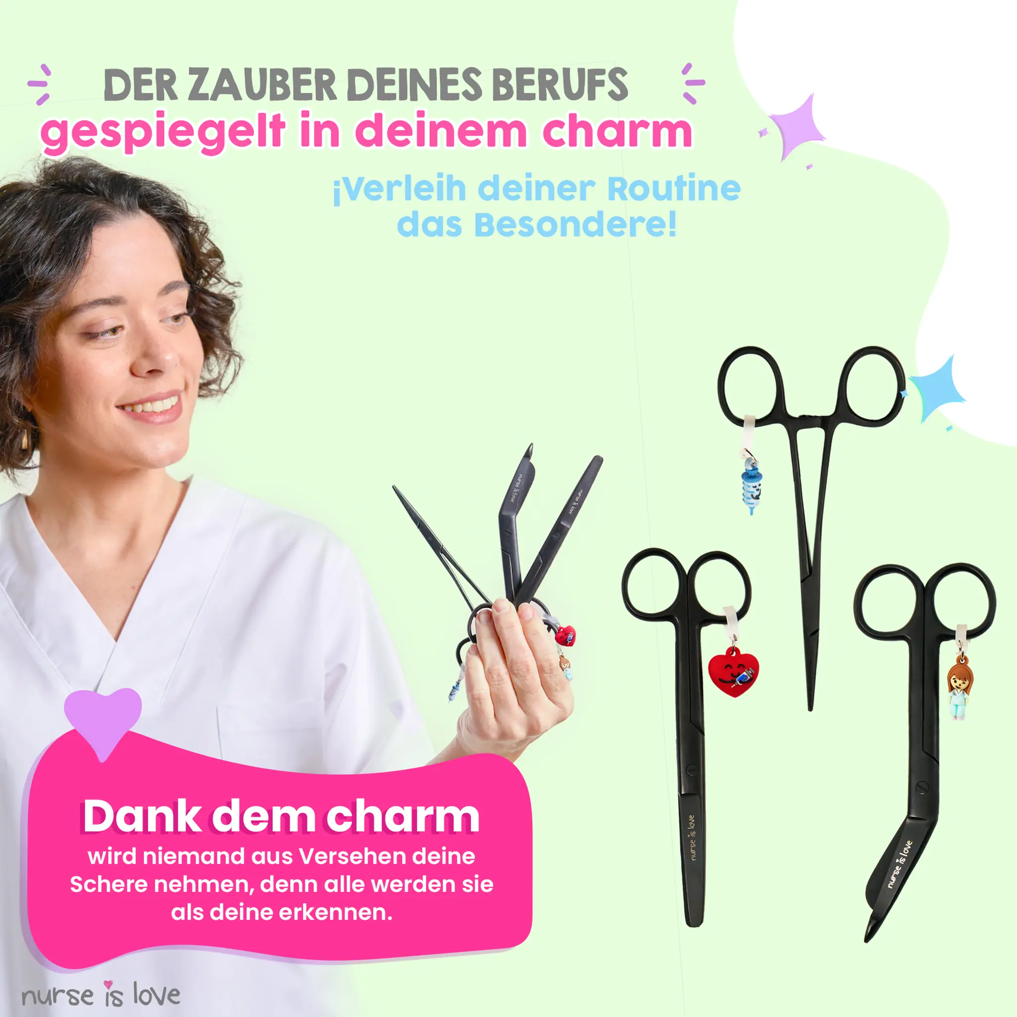 Set aus Pflege Scheren und Kocher Klemmen Black