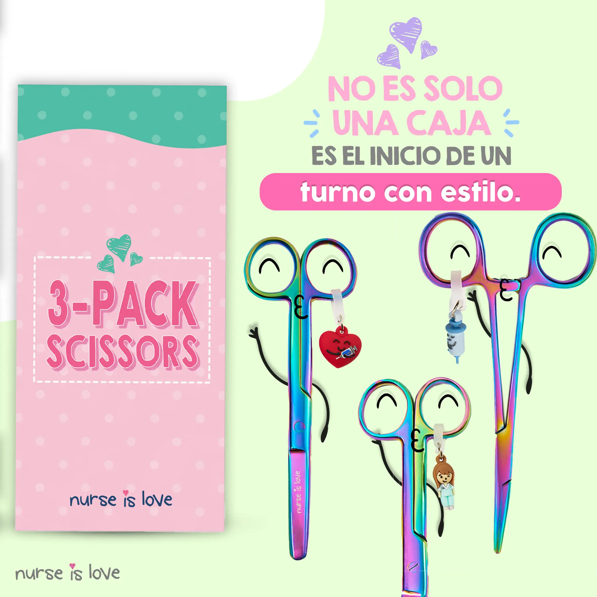Set de Tijeras de Enfermería y Pinzas Kocher Cromium