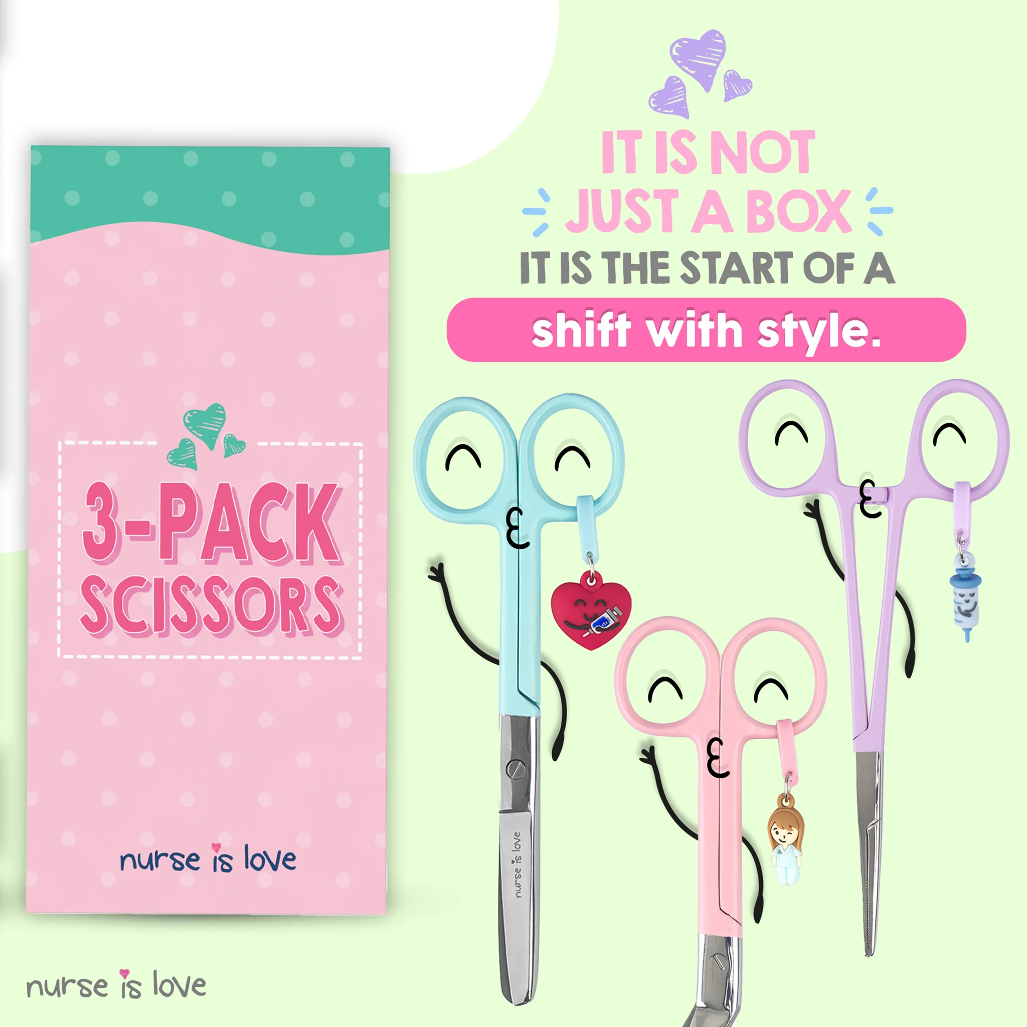 Nursing Scissors and Kocher Forceps Set