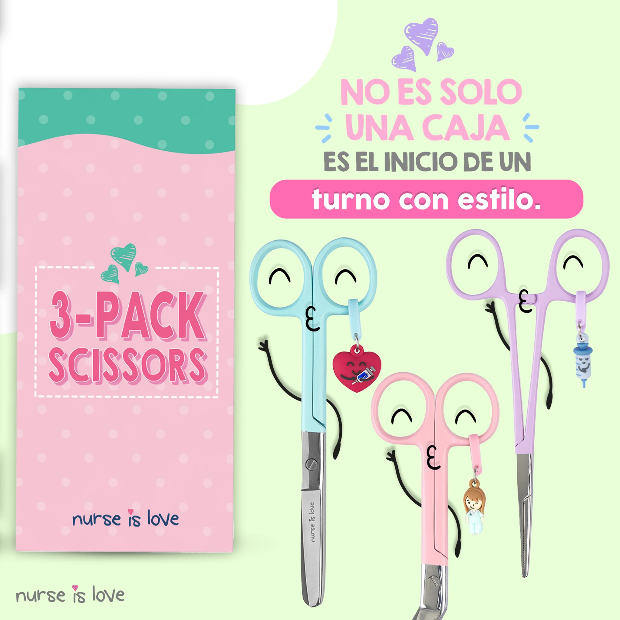 Set de Tijeras de Enfermería y Pinzas Kocher
