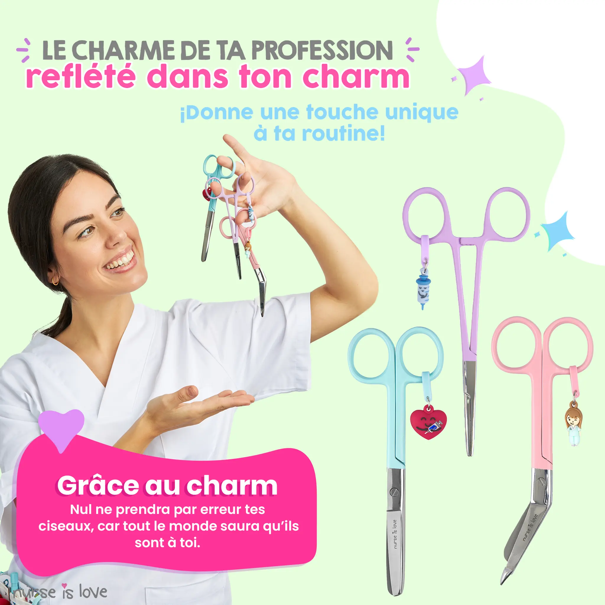 Set de Ciseaux d’Infirmier et Pinces Kocher