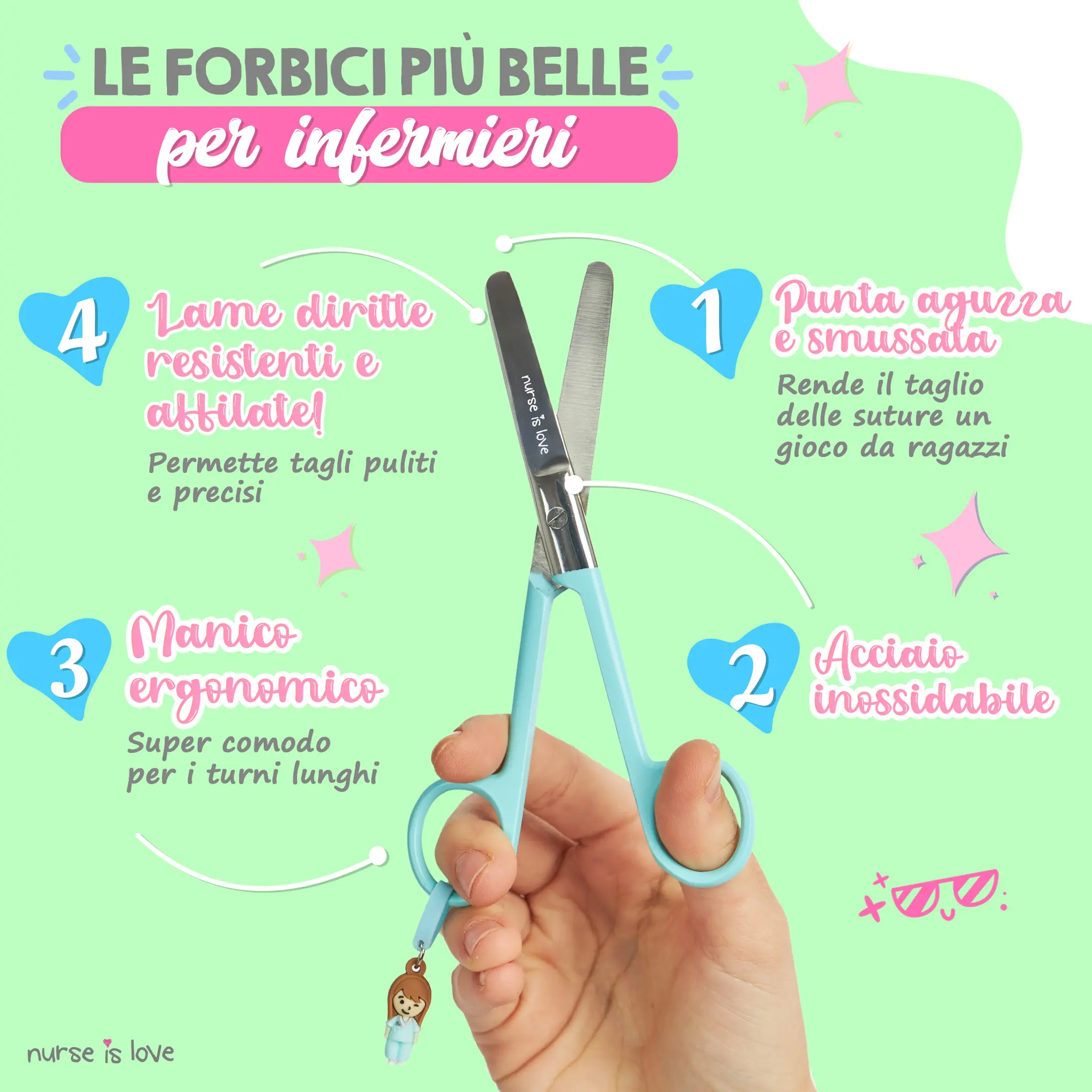 Forbici Infermieristiche Mayo Aqua