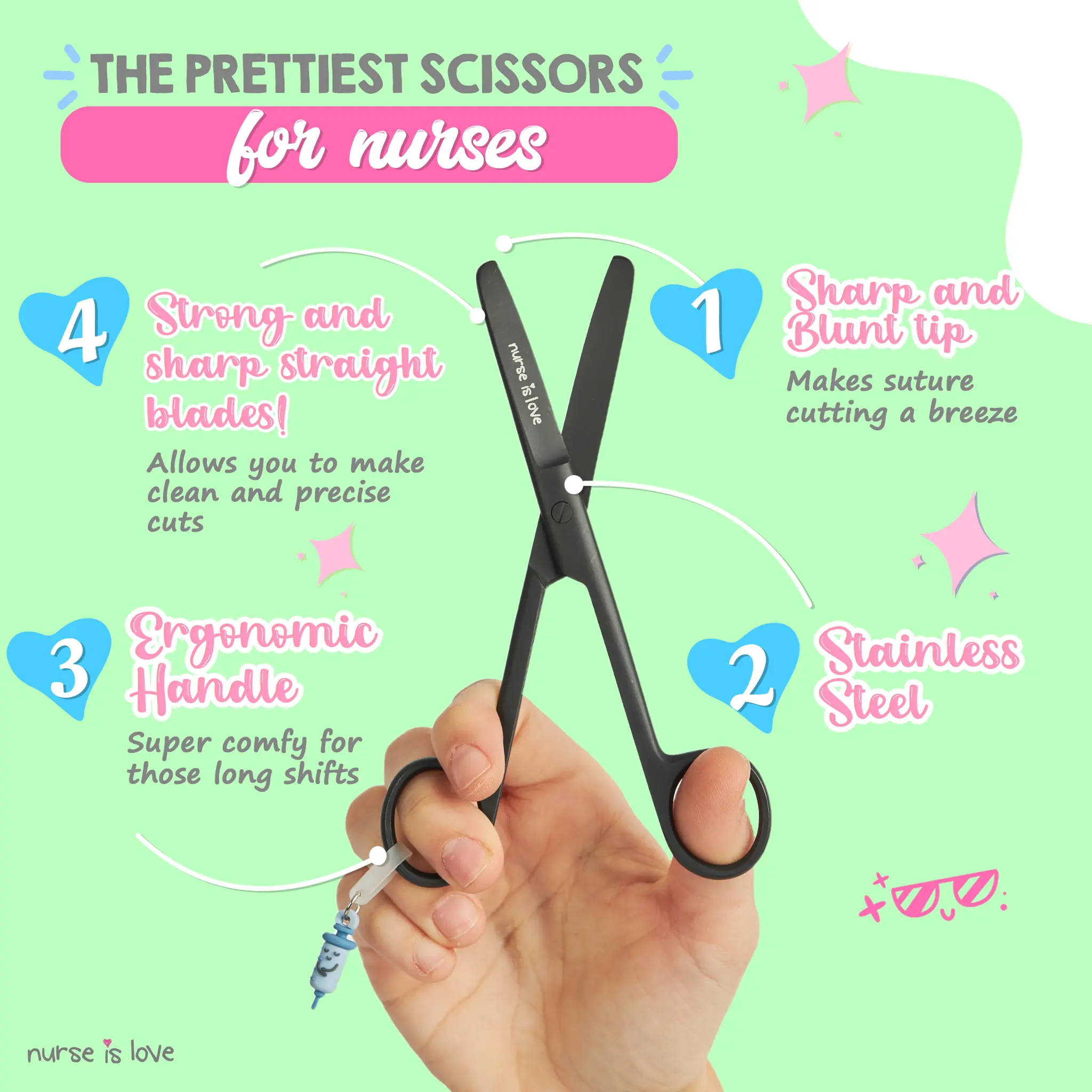 Mayo Black Nursing Scissors