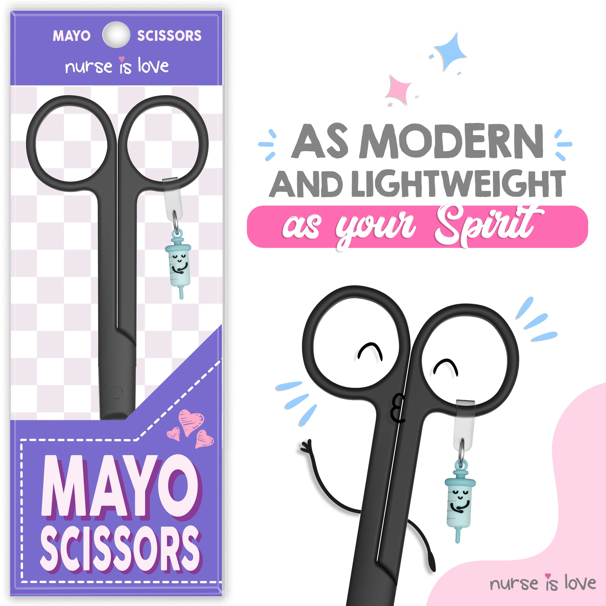 Mayo Black Nursing Scissors