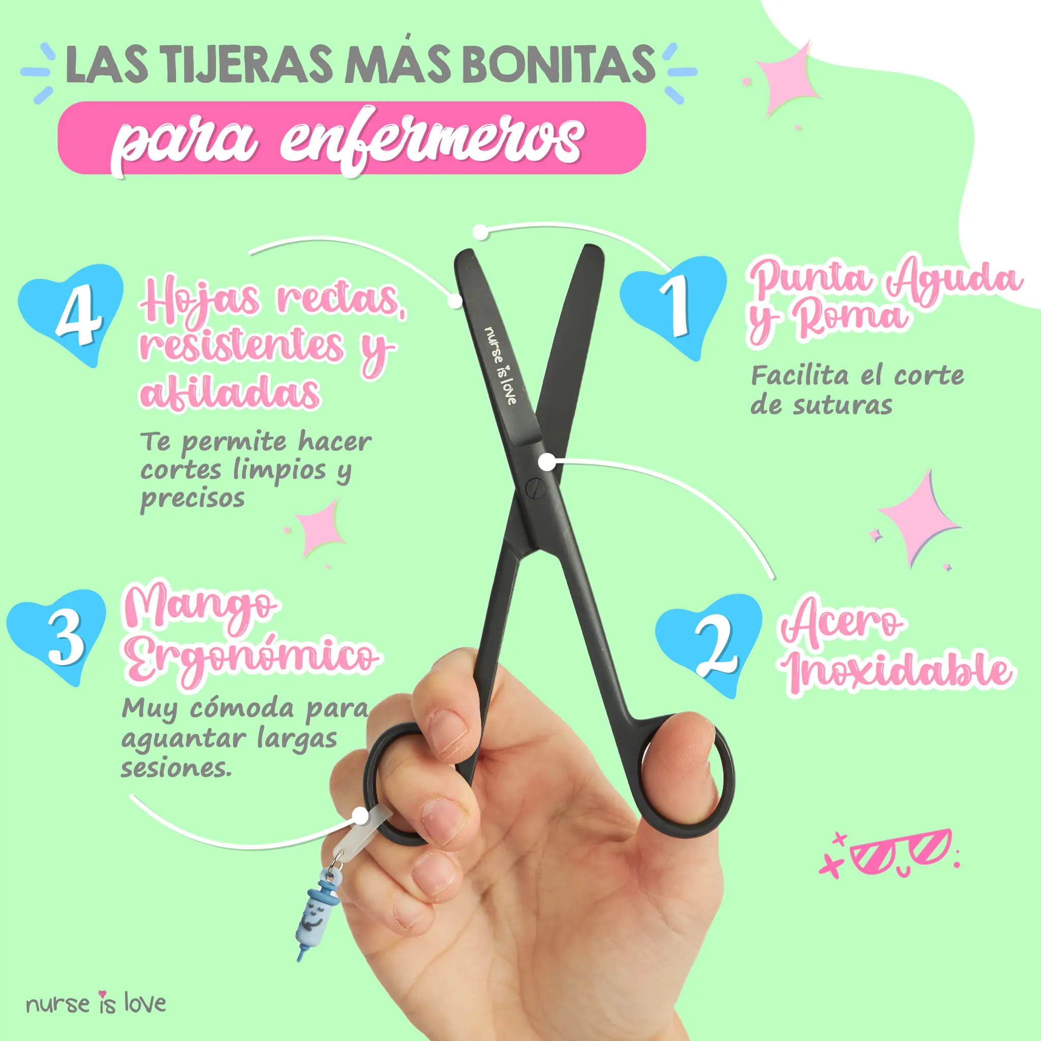 Tijeras Enfermería Mayo Black