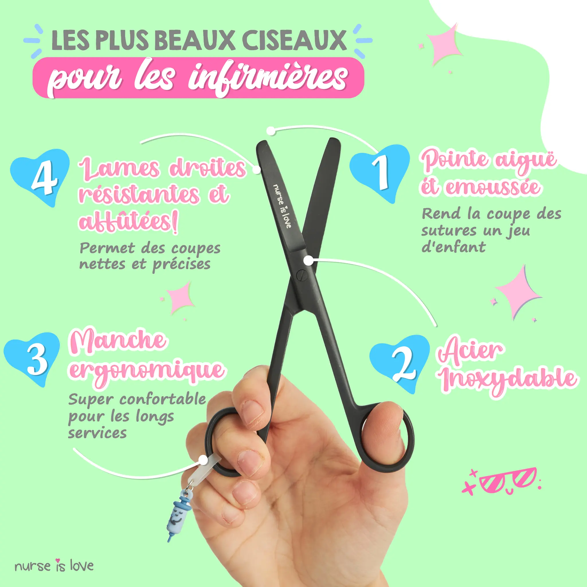Ciseaux d’Infirmier Mayo Noir