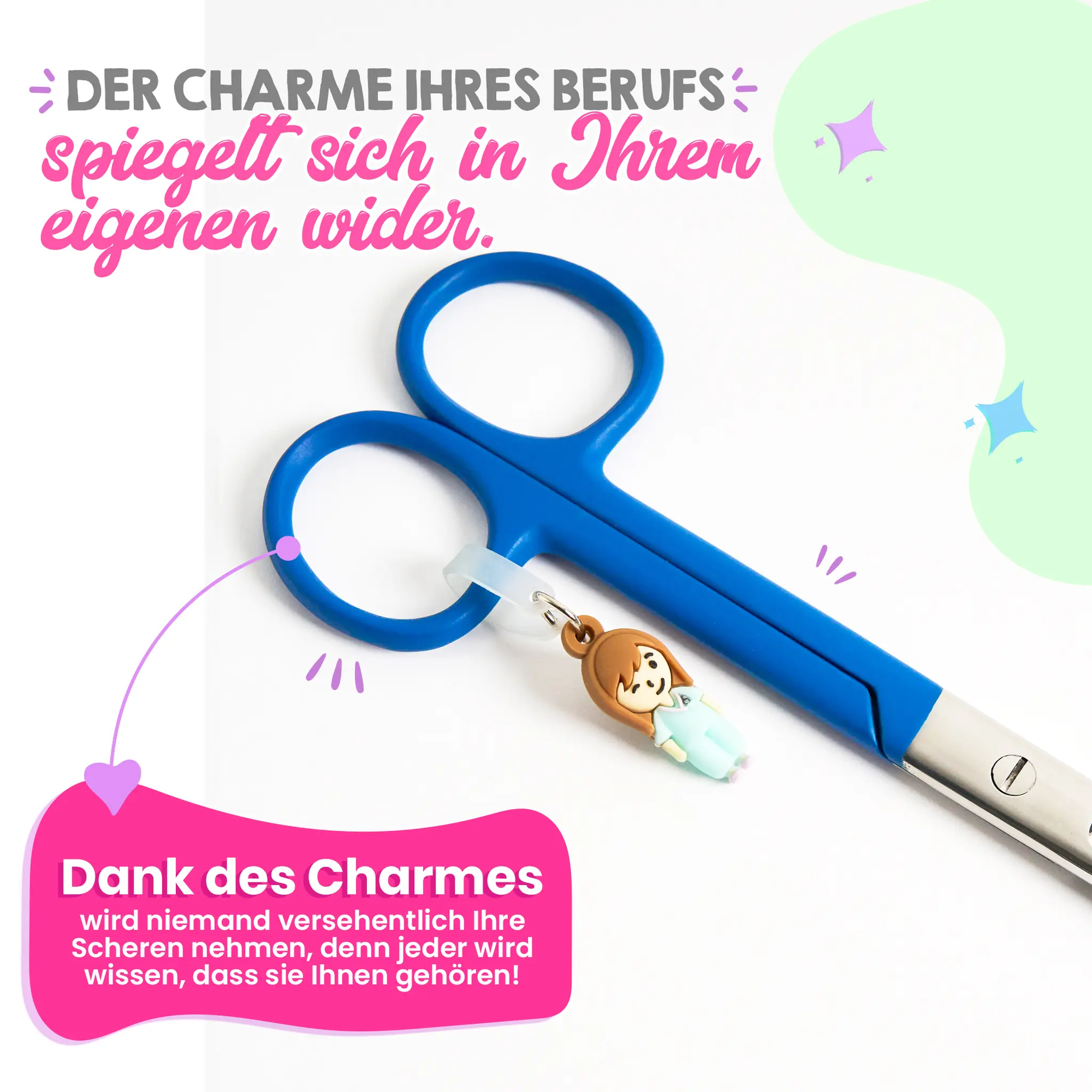 Pflege Schere Mayo Chrom Blau
