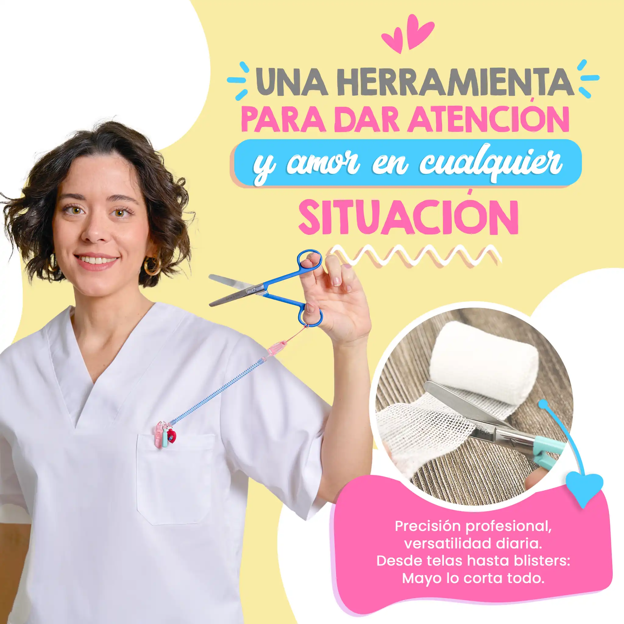 Tijeras Enfermería Mayo Azul