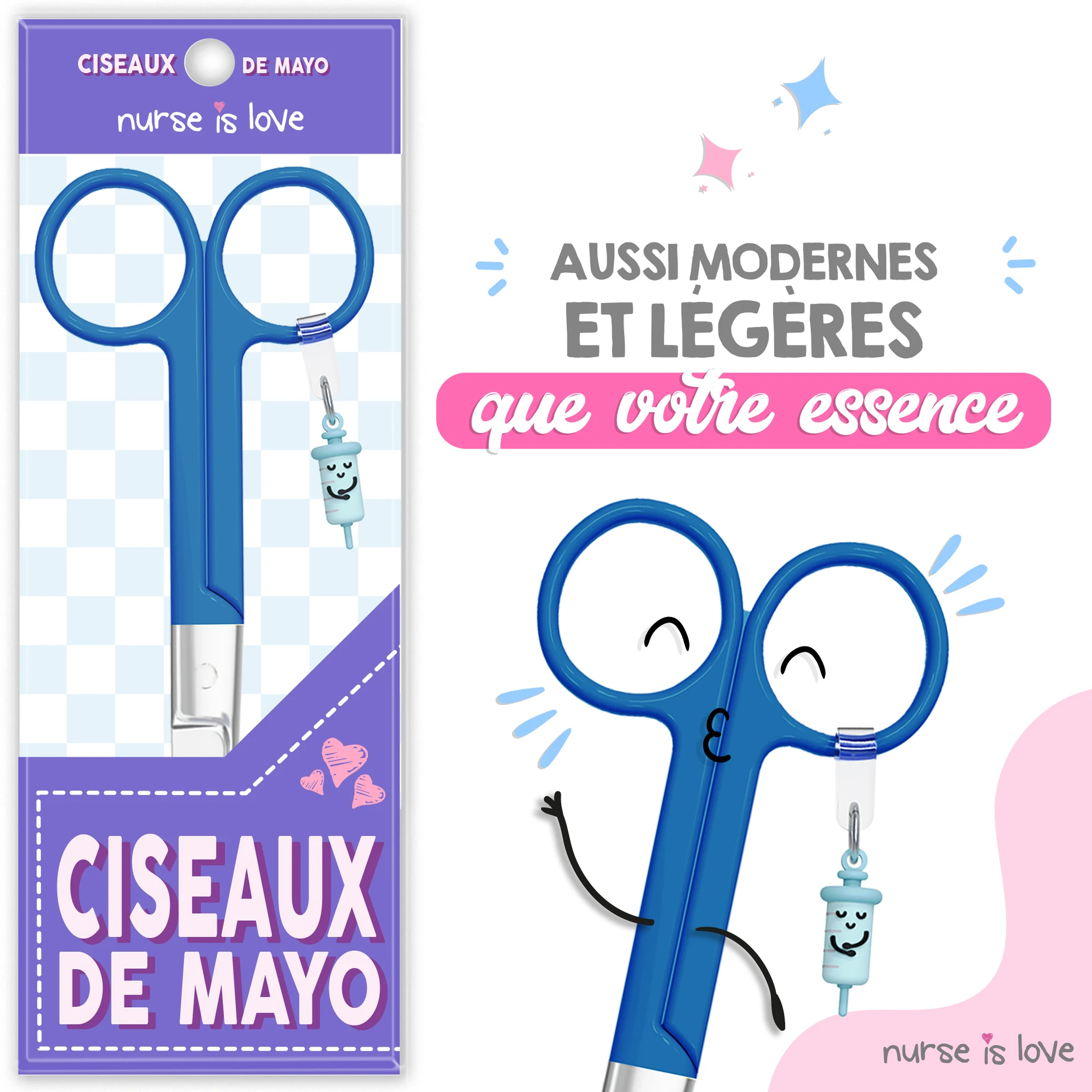 Ciseaux Infirmiers Mayo Bleus