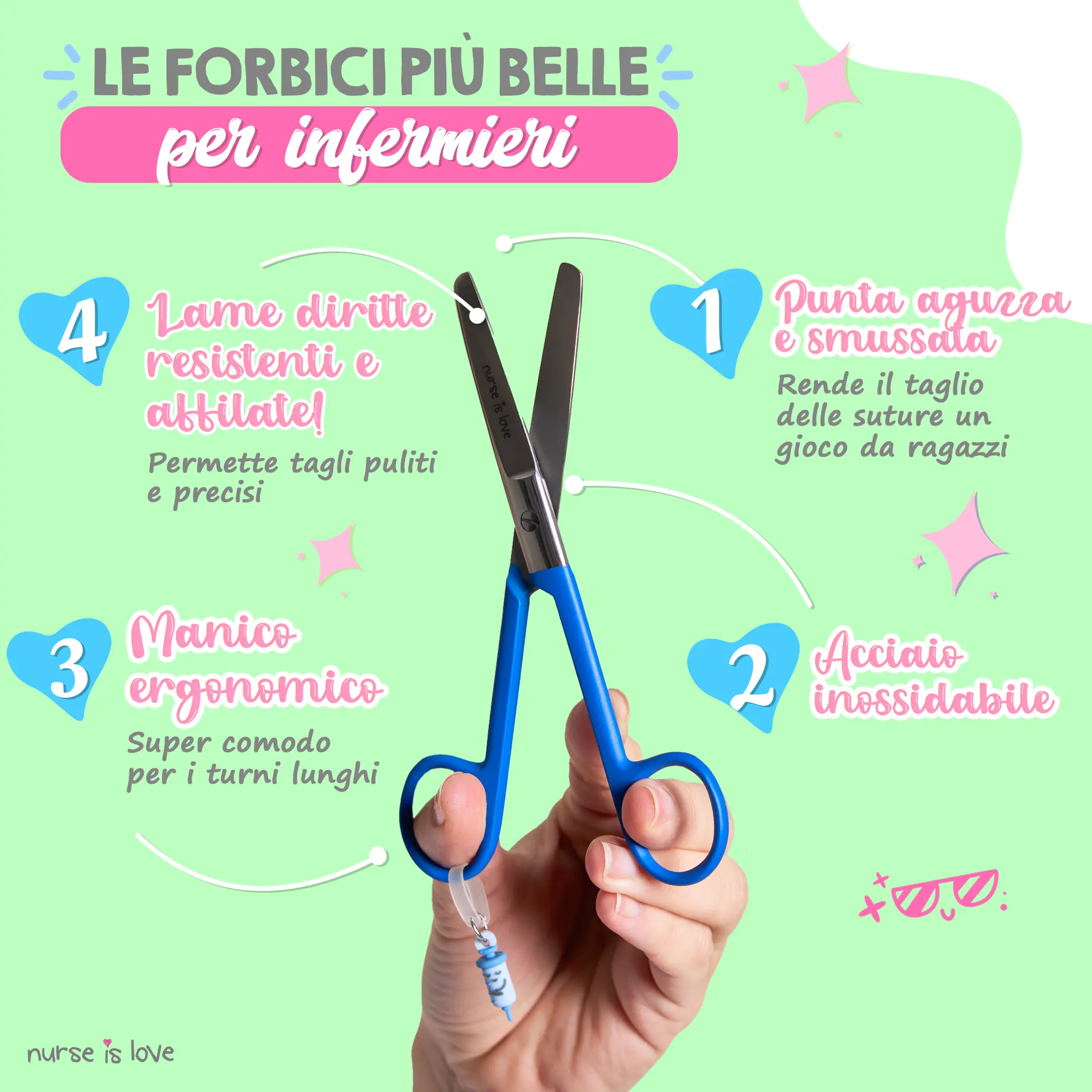 Forbici da Infermiera Mayo Blu