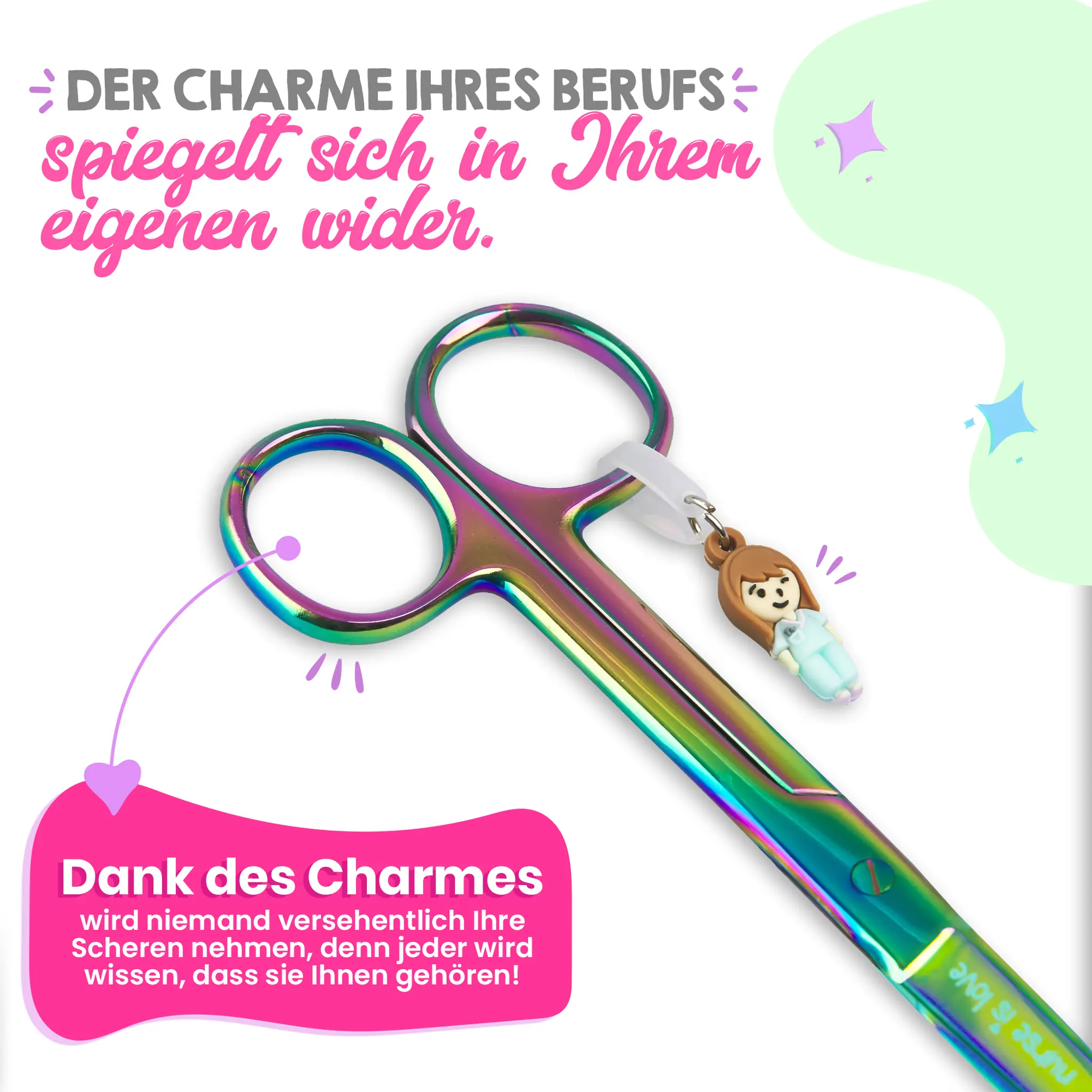 Mayo-Chrom-Schere für die Krankenpflege, grün