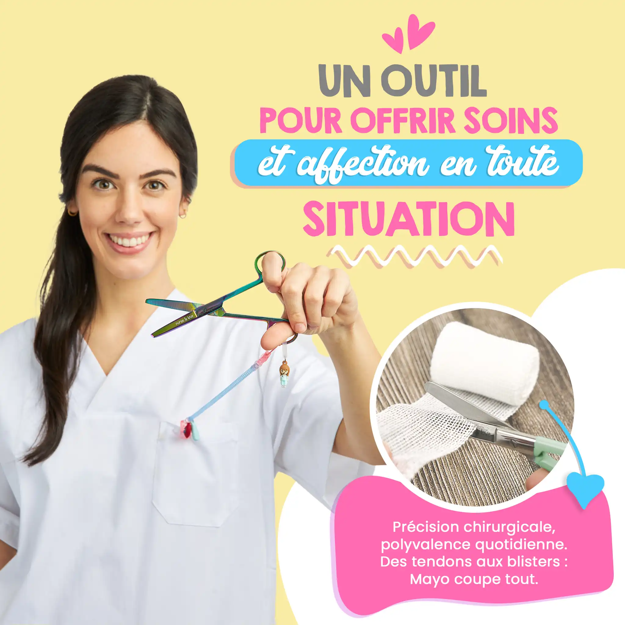 Ciseaux d’Infirmier Mayo Cromium Vert