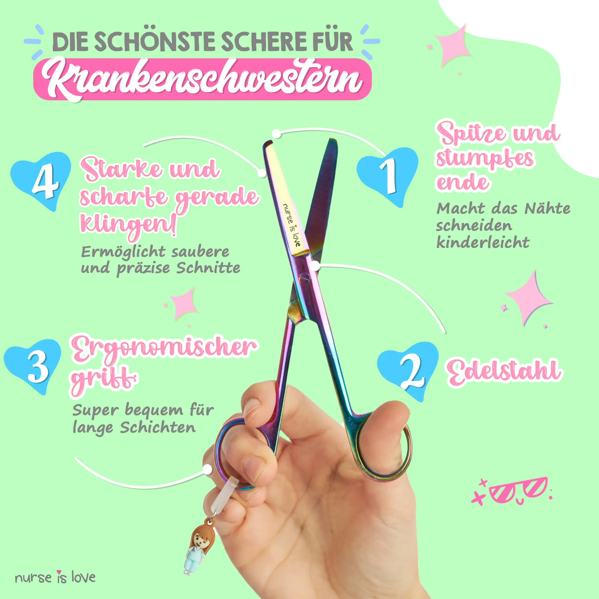 Mayo-Chrom-Schere für die Krankenpflege