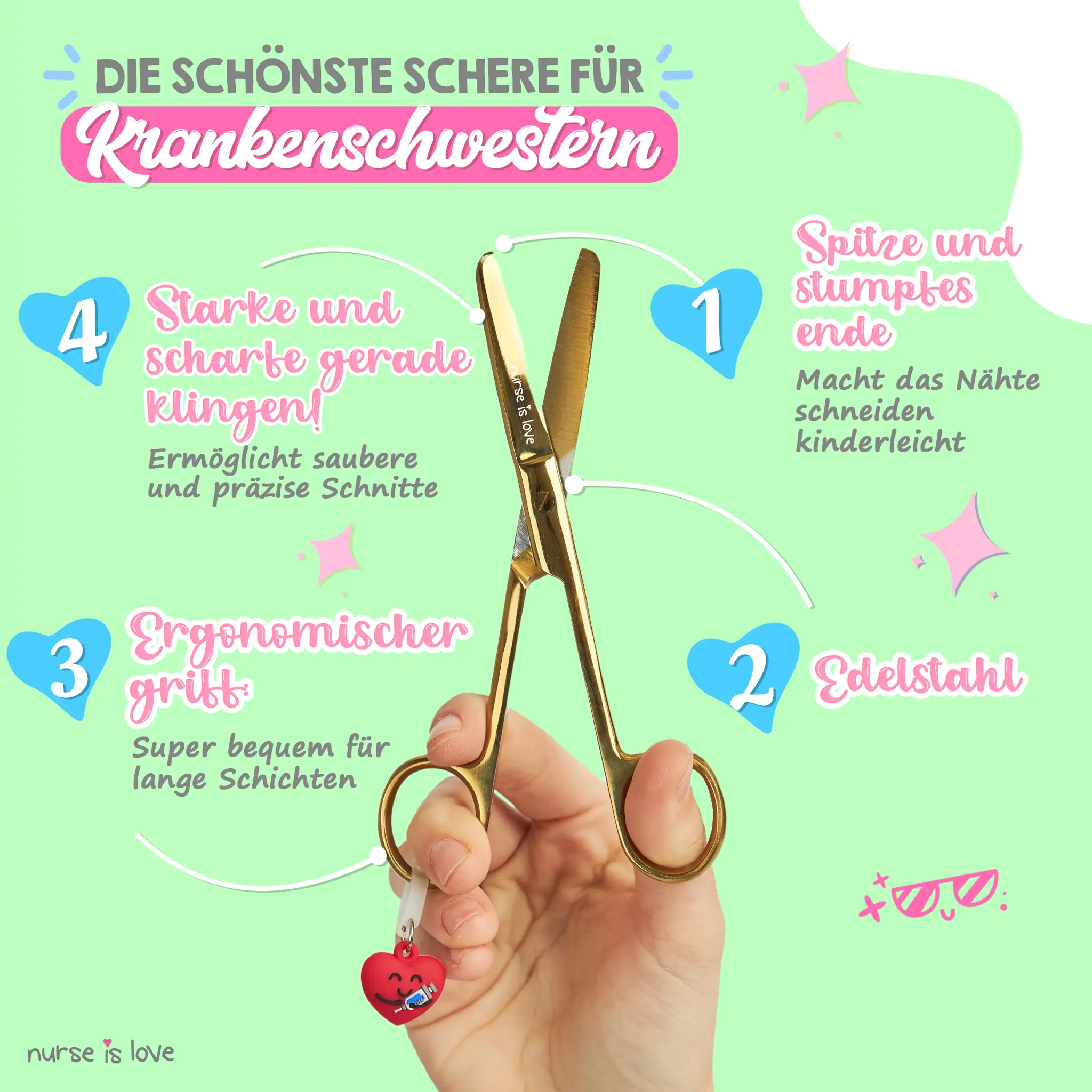 Mayo Gold-Schere für die Krankenpflege