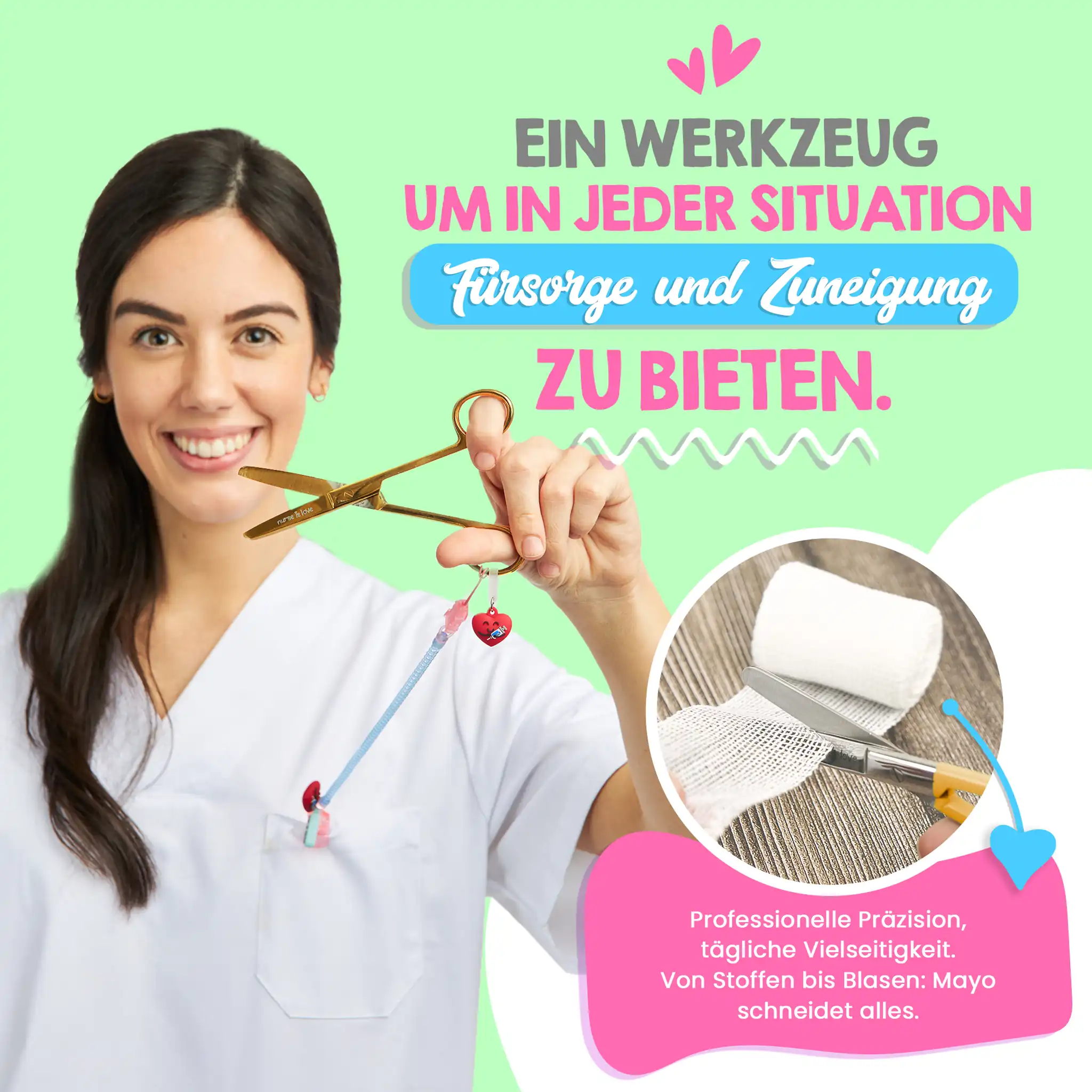 Mayo Gold-Schere für die Krankenpflege