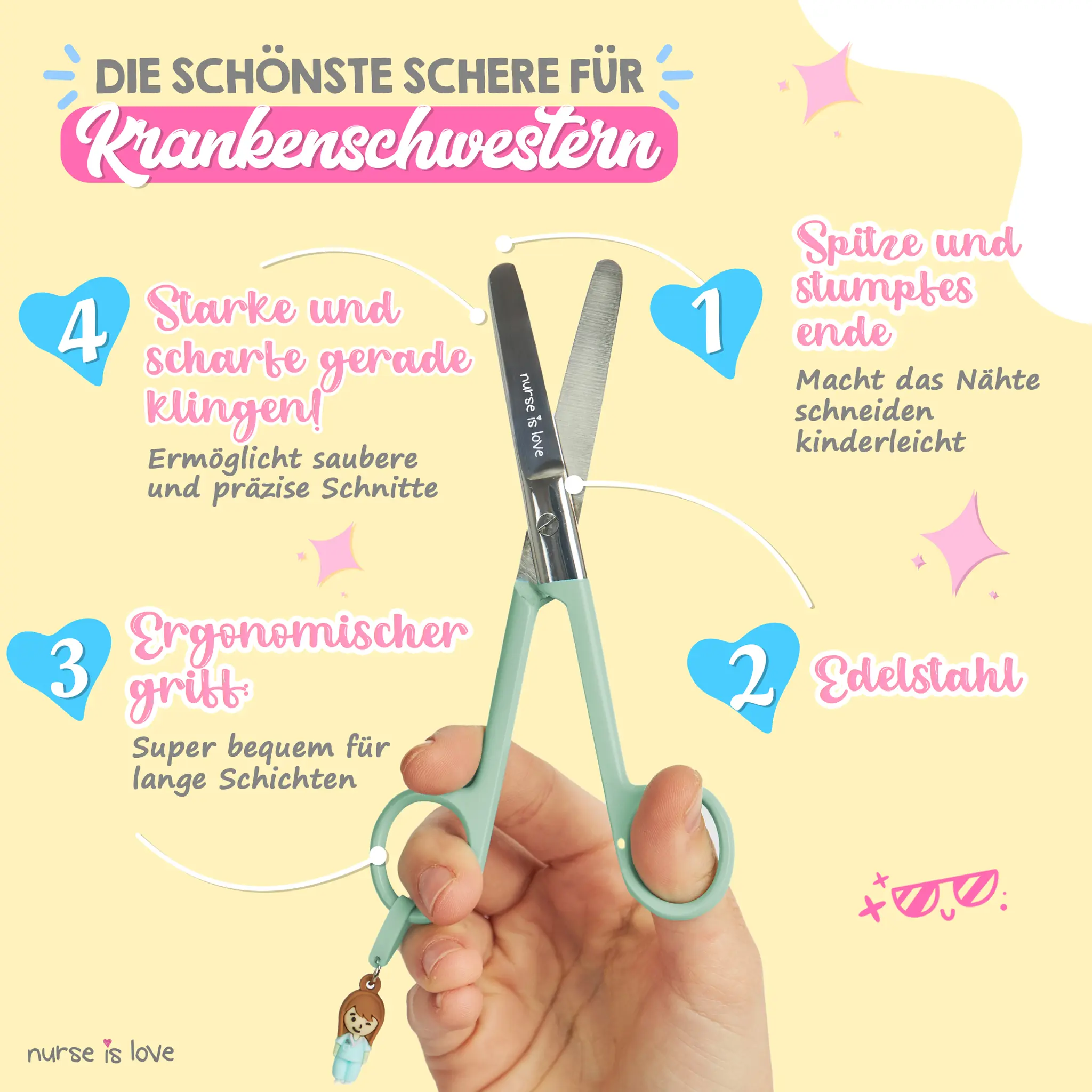 Pflege Schere Mayo Grün