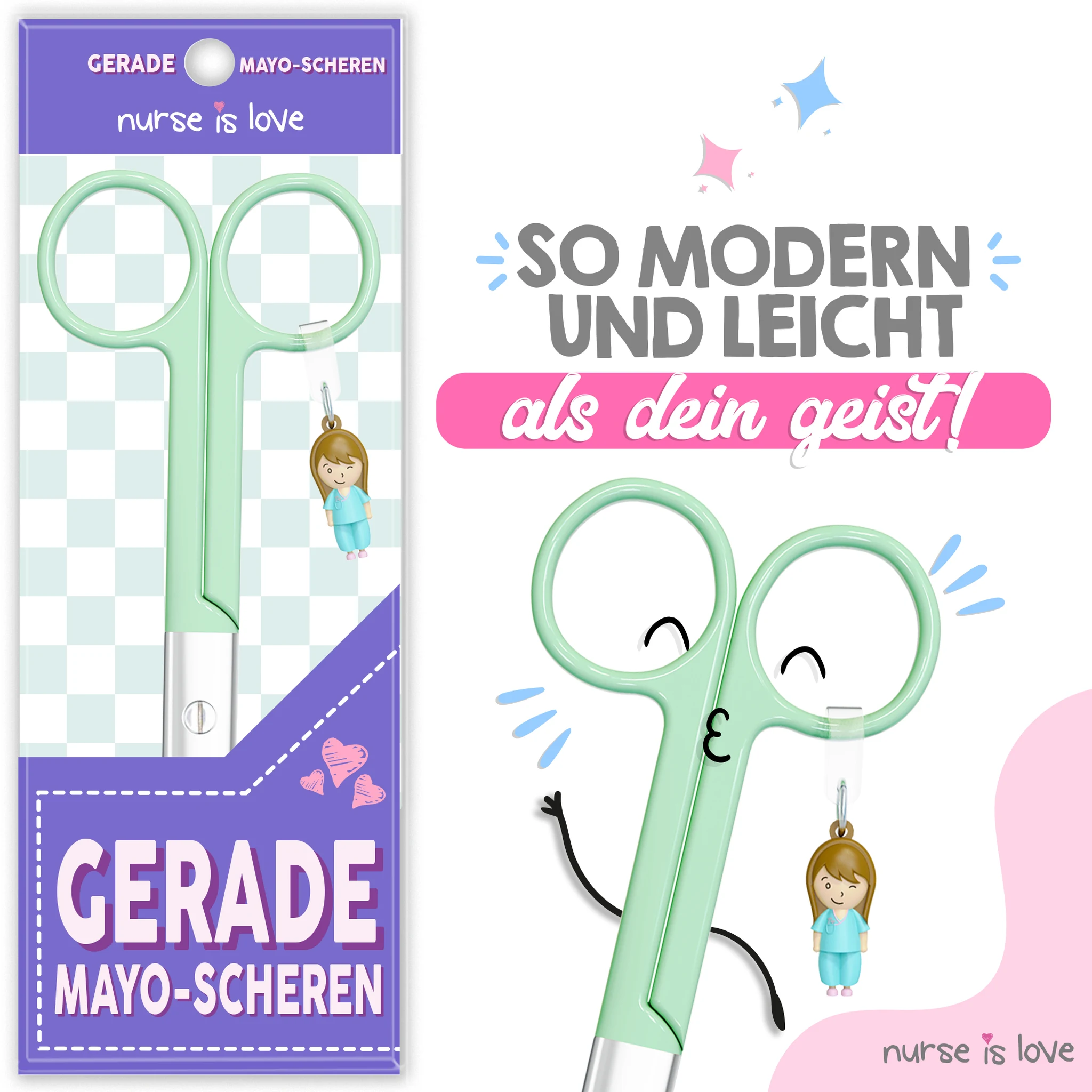 Pflege Schere Mayo Grün