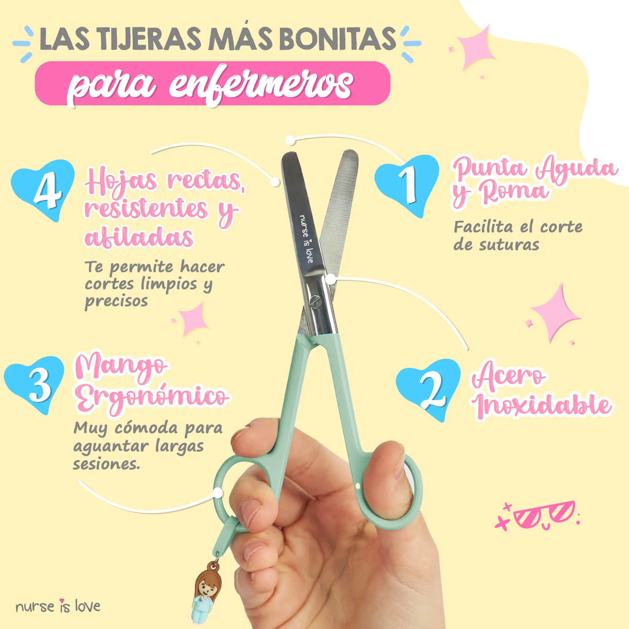 Tijeras Enfermería Mayo Verdes