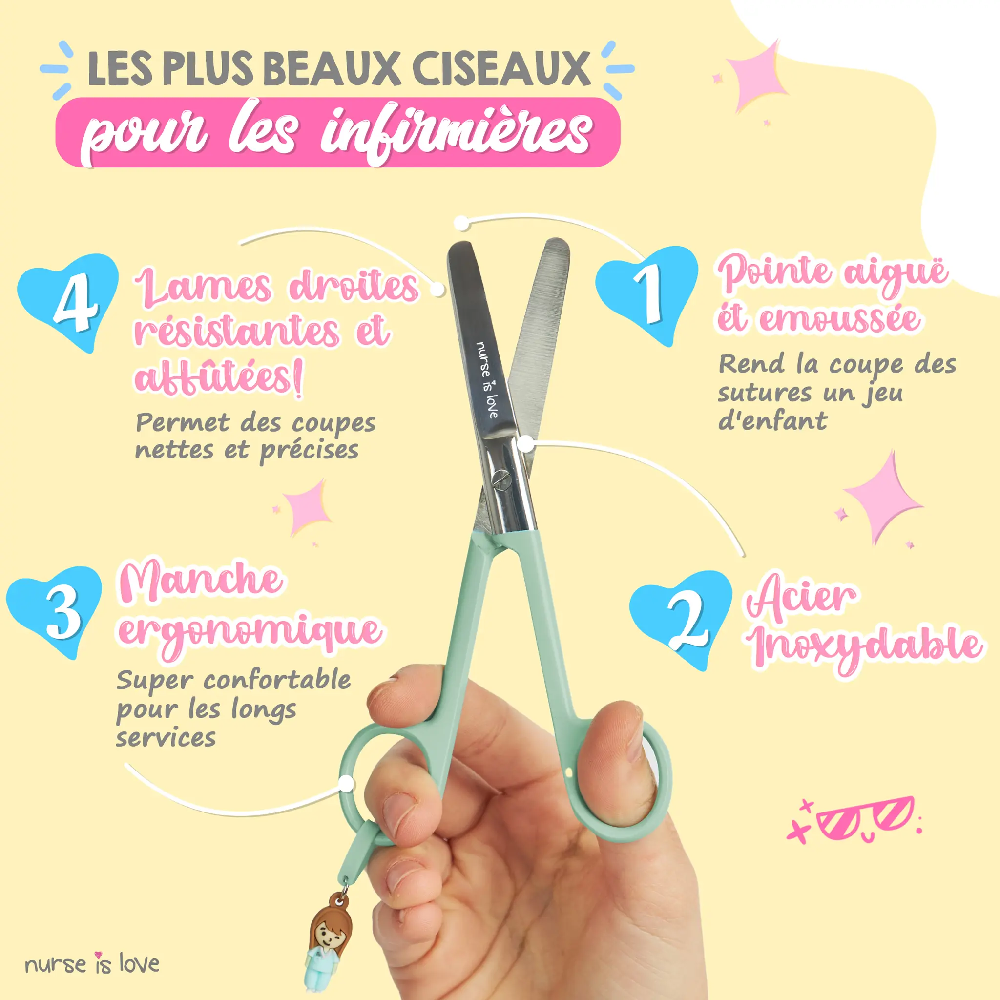 Ciseaux Infirmiers Mayo Verts