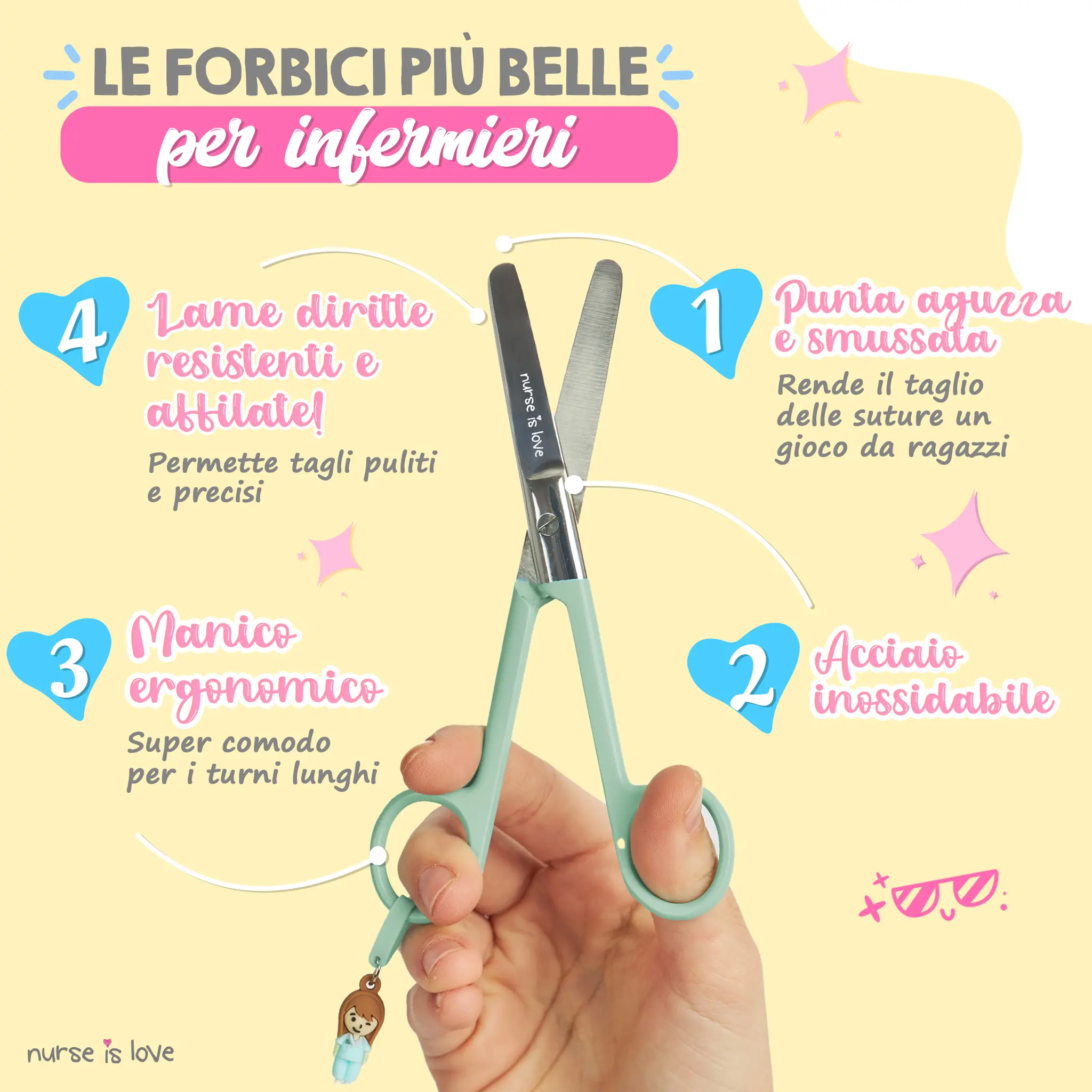 Forbici da Infermiera Mayo Verdi