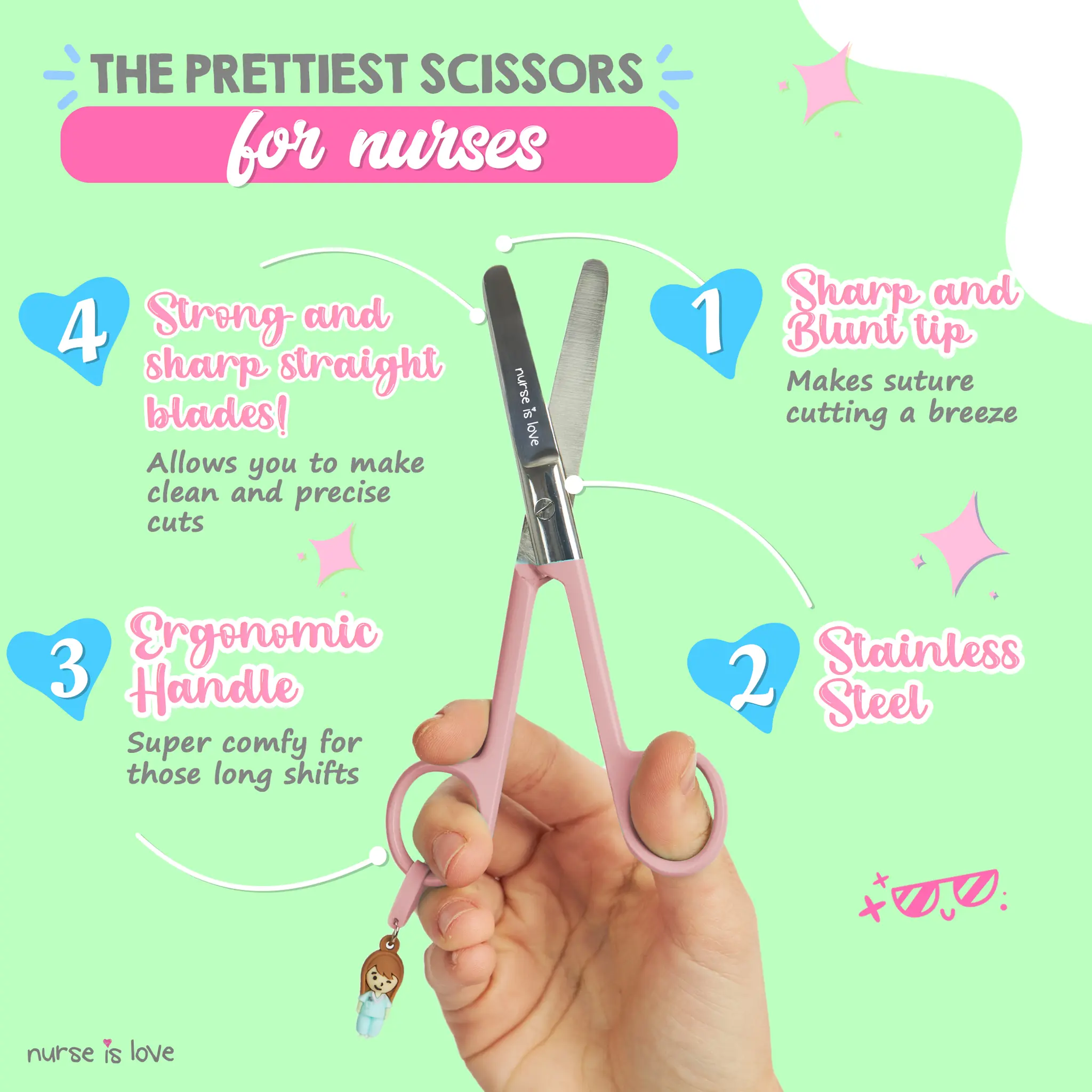 Mayo Pink Nursing Scissors