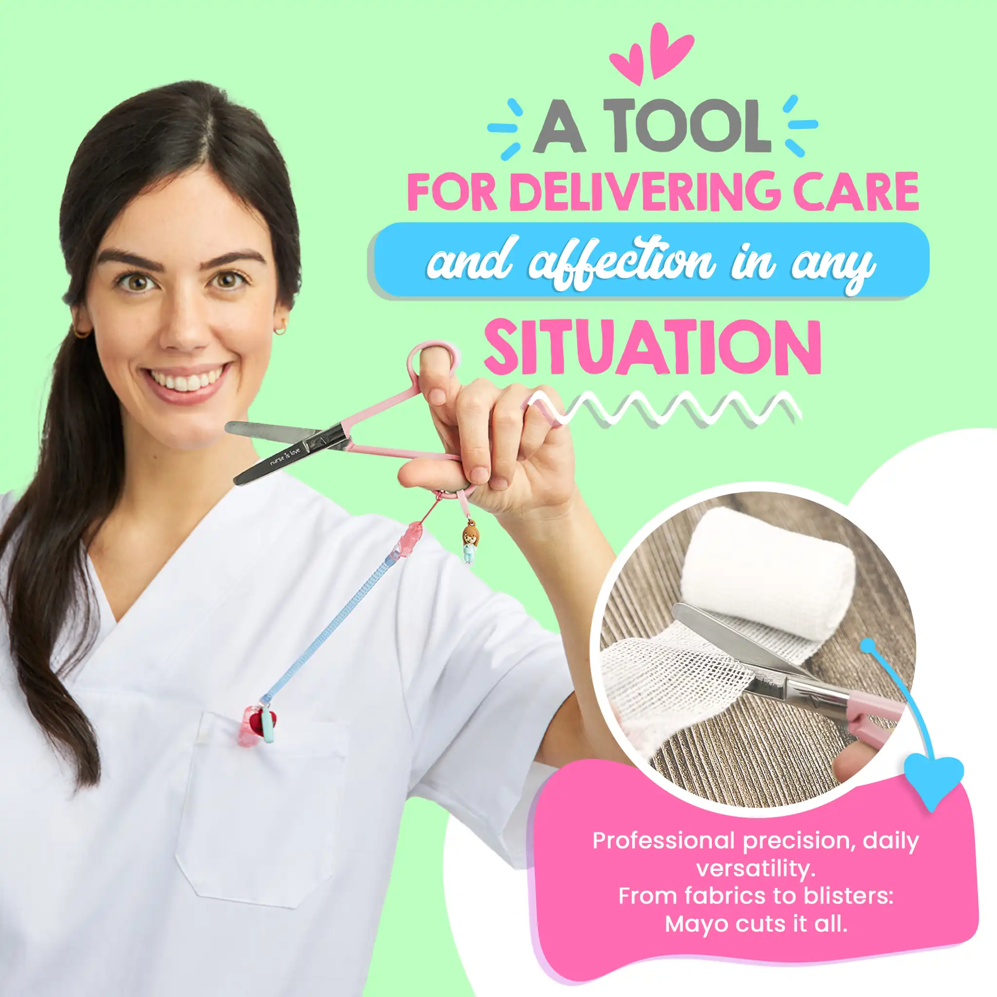 Mayo Pink Nursing Scissors