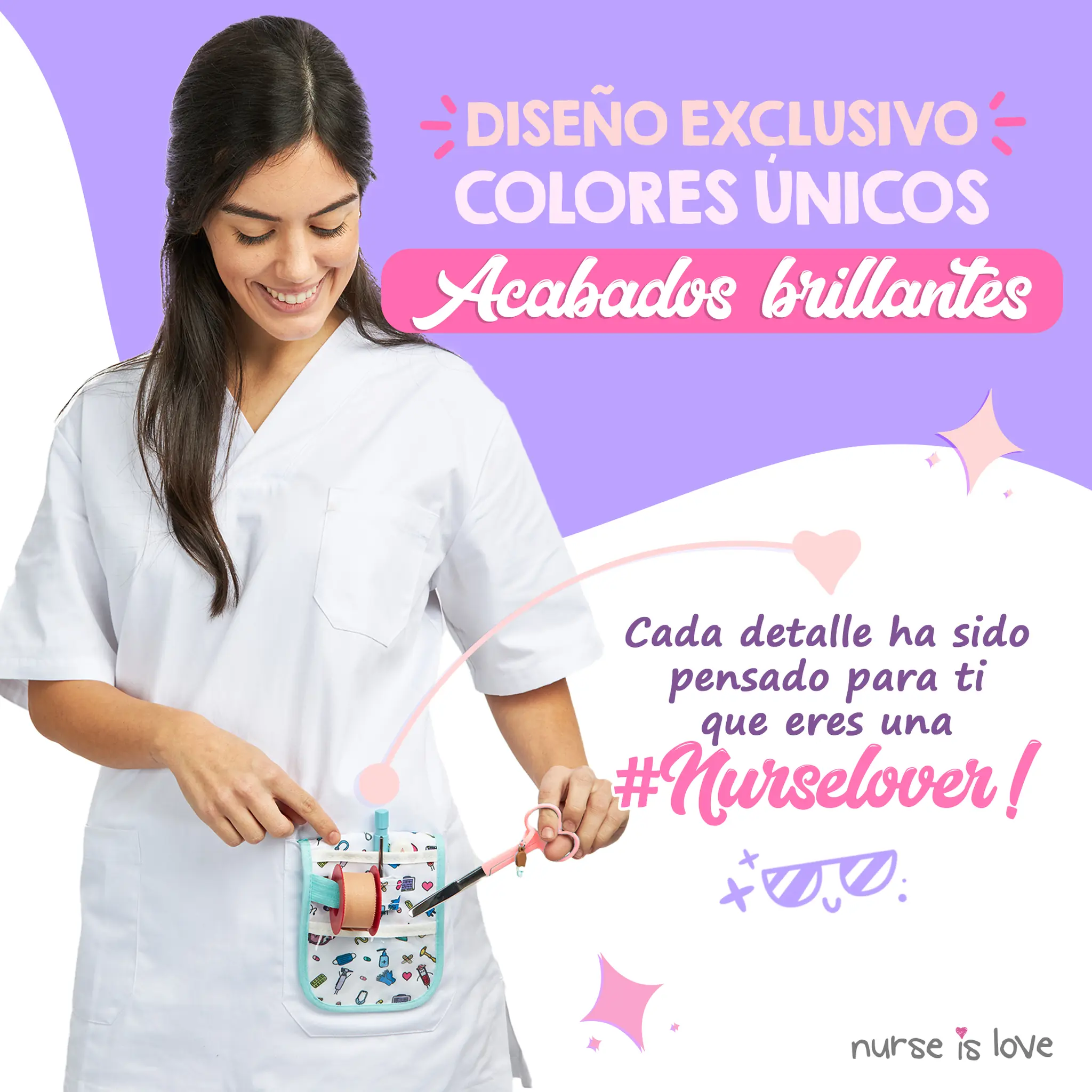 Tijeras Enfermería Mayo Rosa