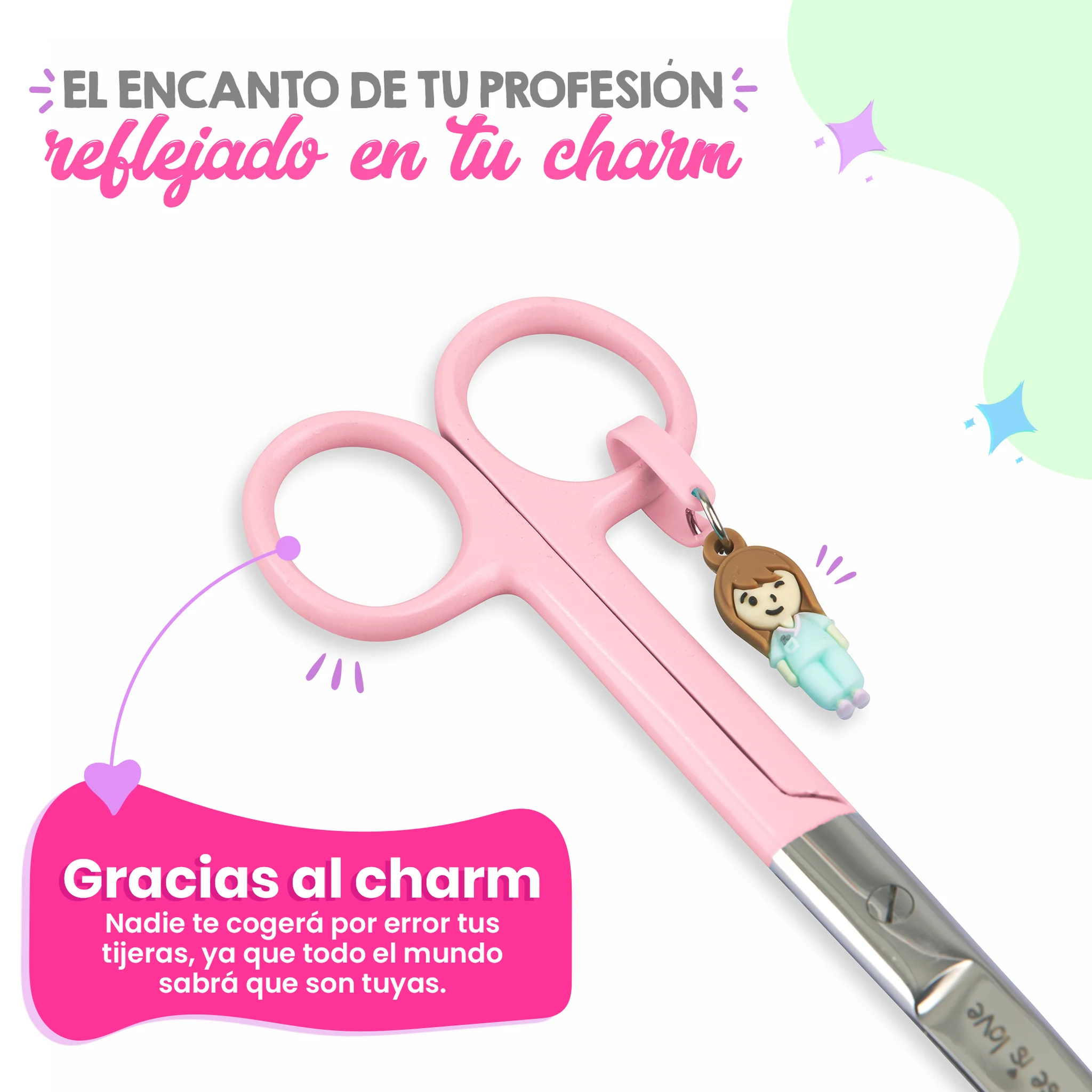 Tijeras Enfermería Mayo Rosa