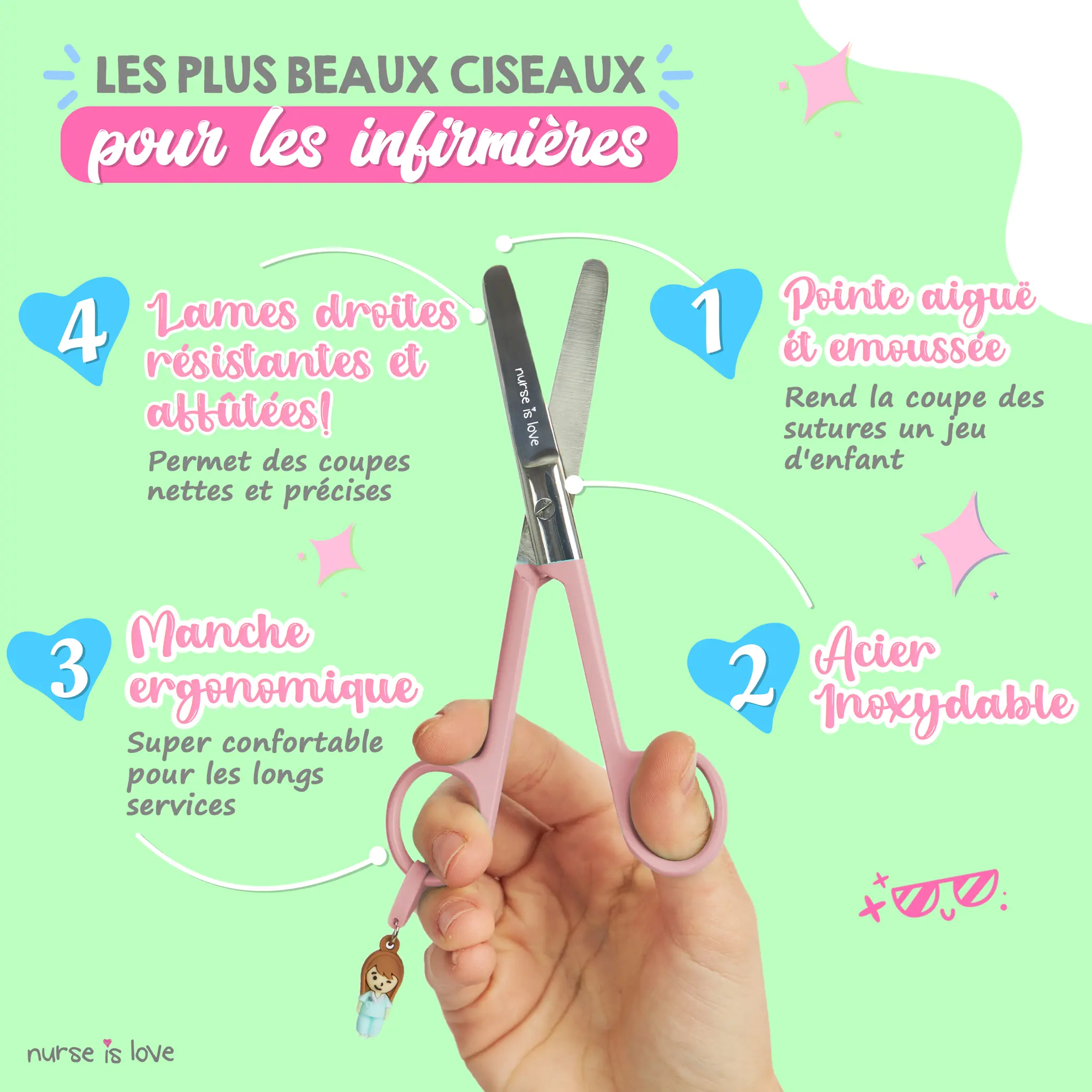 Ciseaux d’Infirmier Mayo Roses