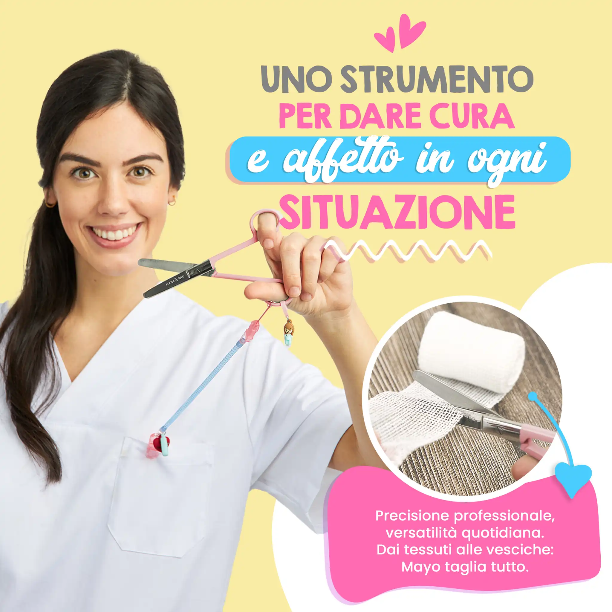 Forbici Infermieristiche Mayo Rosa