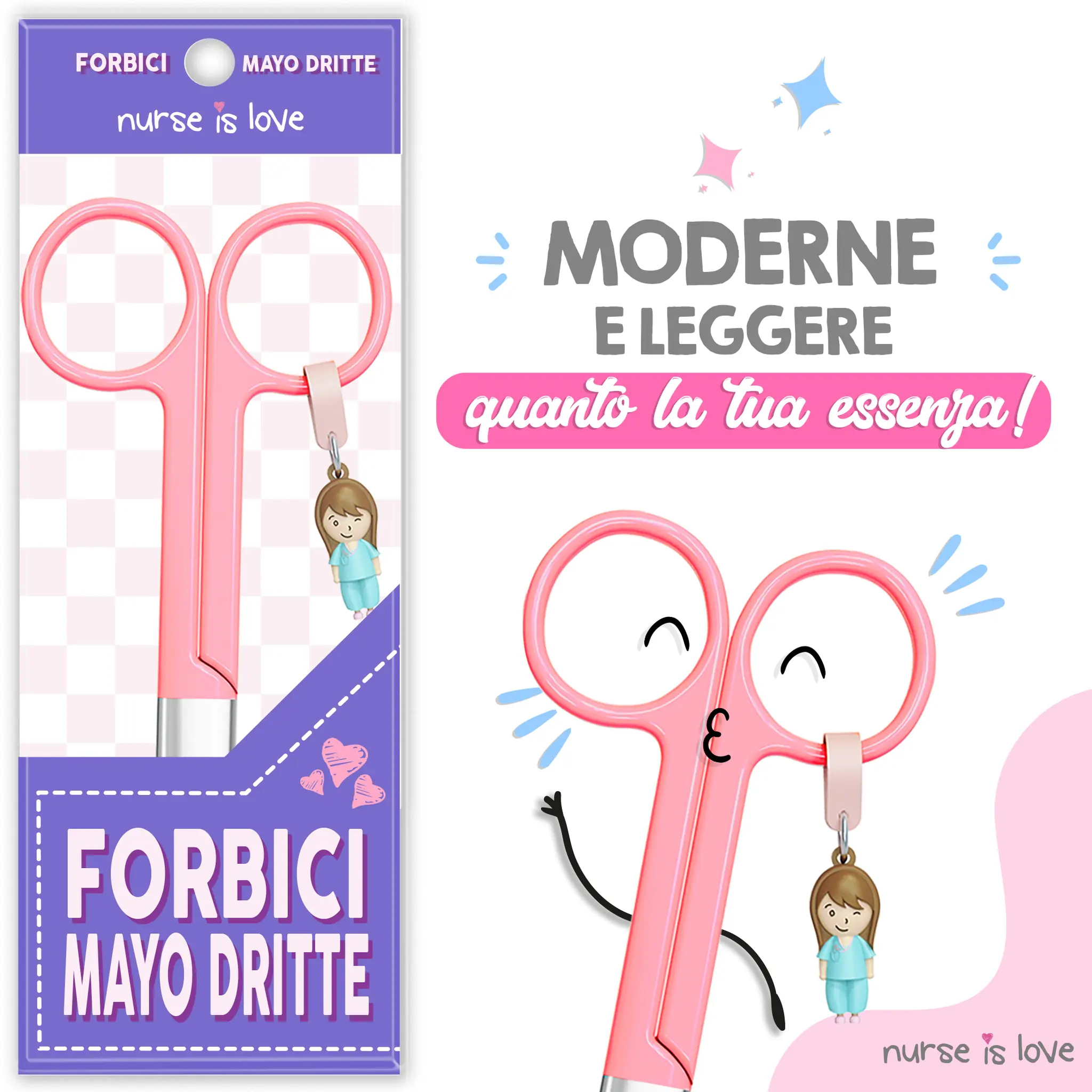 Forbici Infermieristiche Mayo Rosa