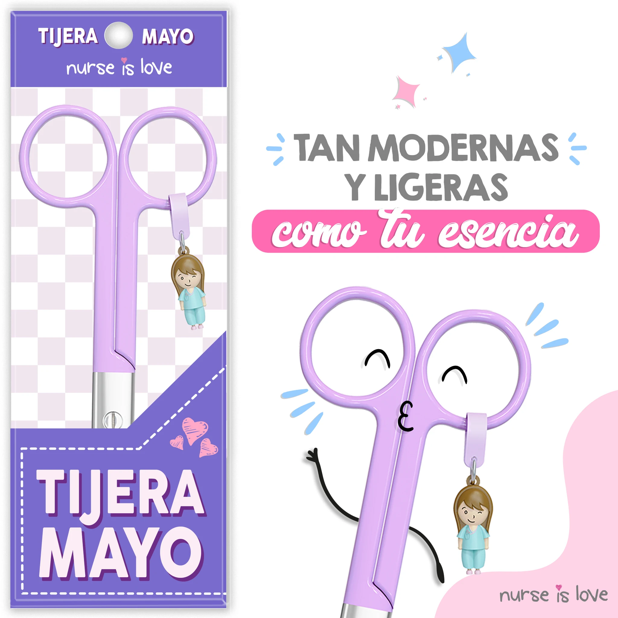 Tijeras Enfermería Mayo Morada