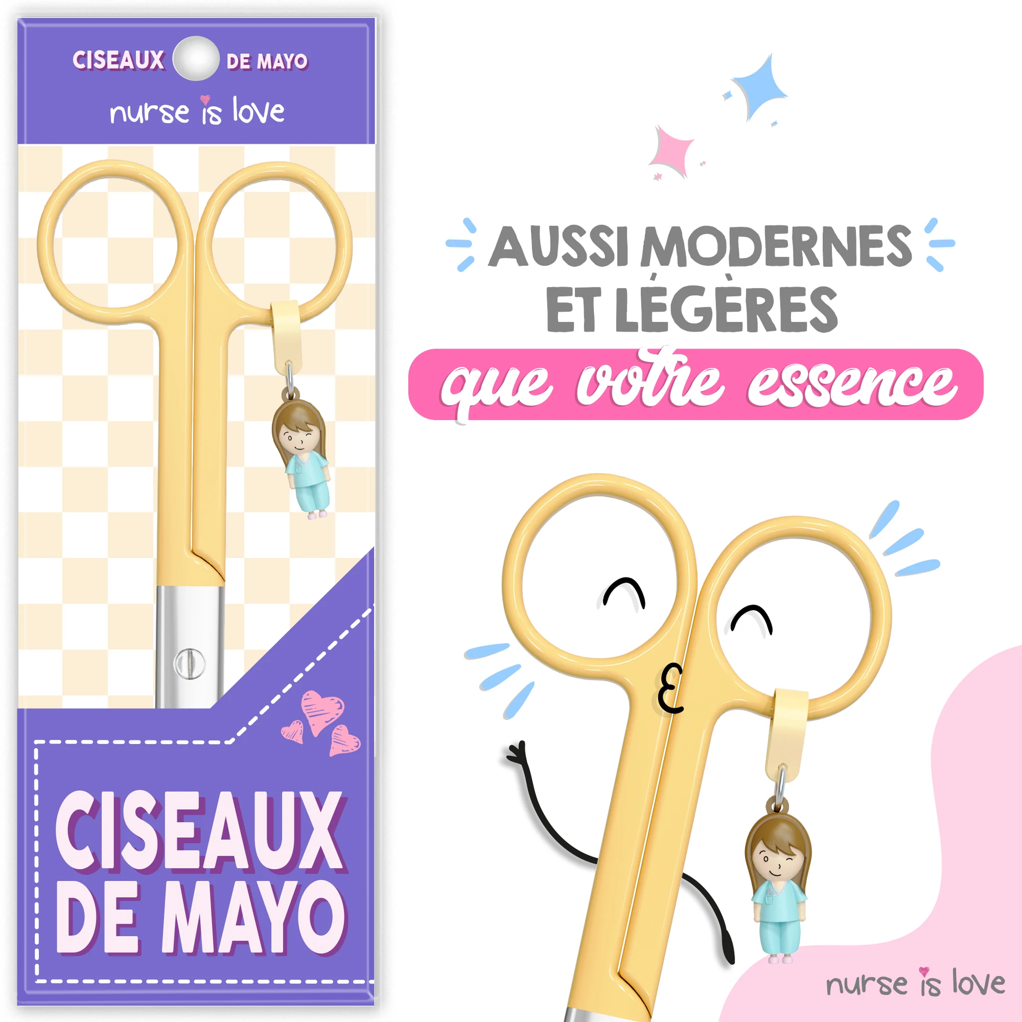Ciseaux Infirmiers Mayo Jaunes